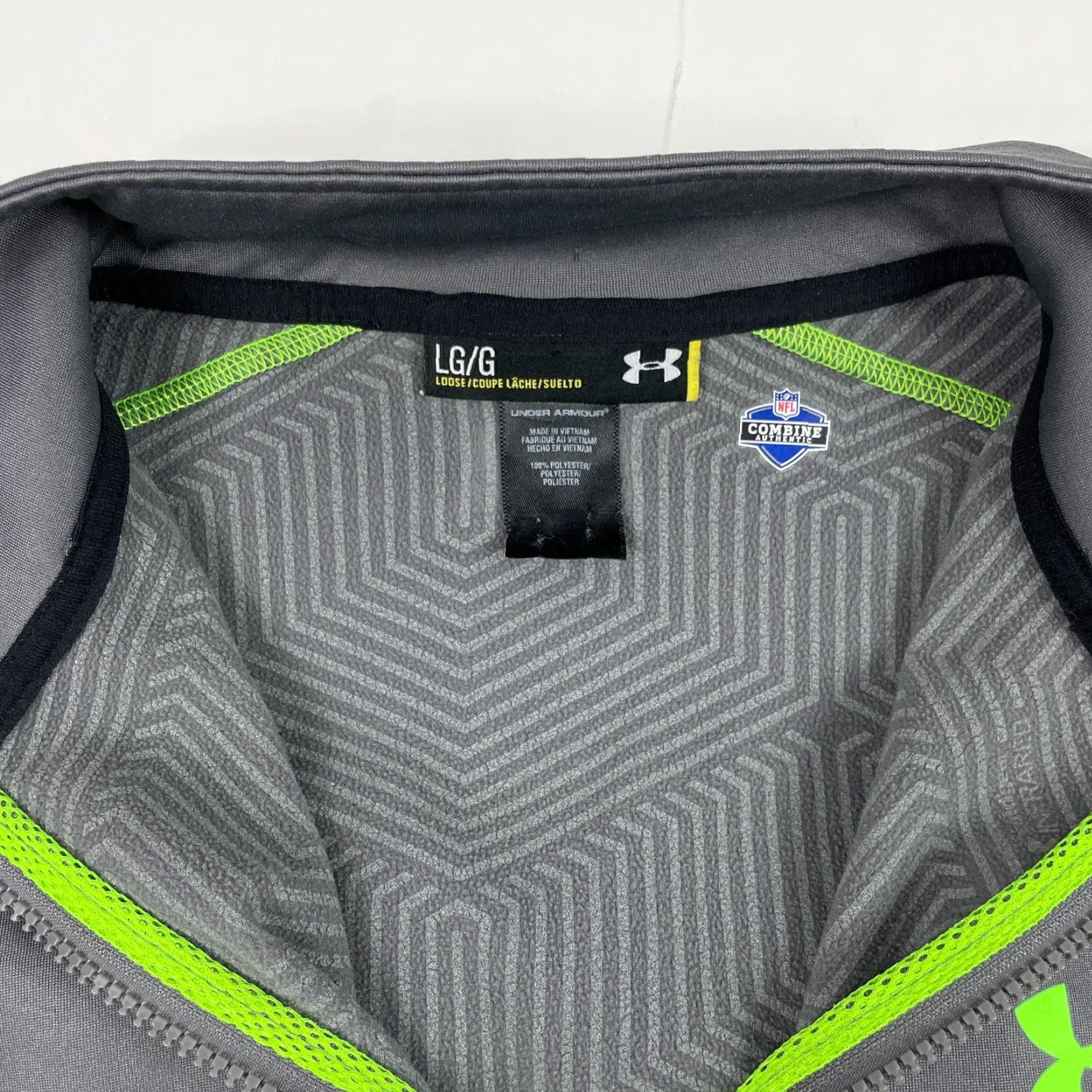 Under Armour Under Armour Jacket Men L Gray ColdGear Infrared Fleece Full Zip NFL Combine Size US L / EU 52-54 / 3 - 7 Thumbnail