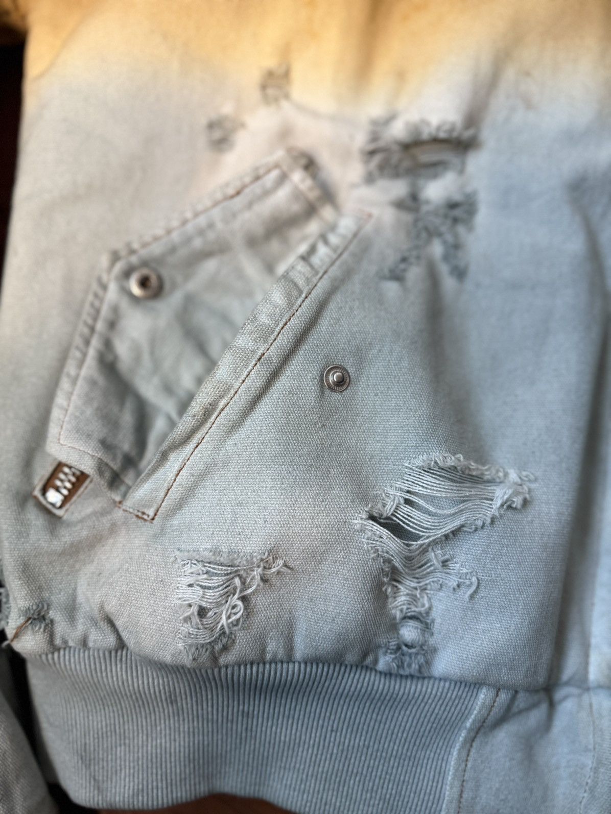 Japanese Brand × Ryan Knew RYAN KNEW DISTRESSED OMBRÉ BOMBER JACKET SAMPLE Size US M / EU 48-50 / 2 - 2 Thumbnail