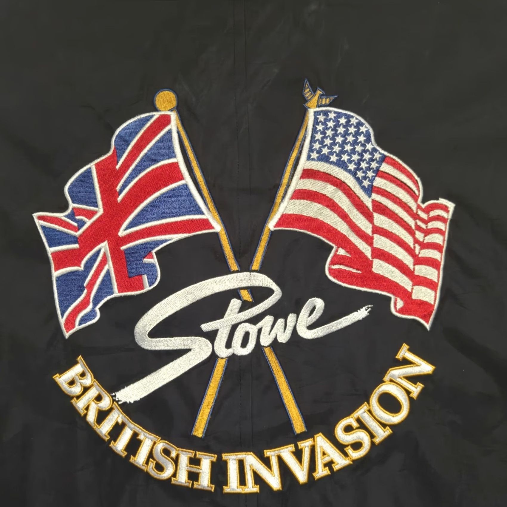 Vintage VINTAGE VTG Stowe British Invasion Jacket Bomber Jacket Embroidered Blue Mens M Capable of Military Style? Size US M / EU 48-50 / 2 - 7 Thumbnail