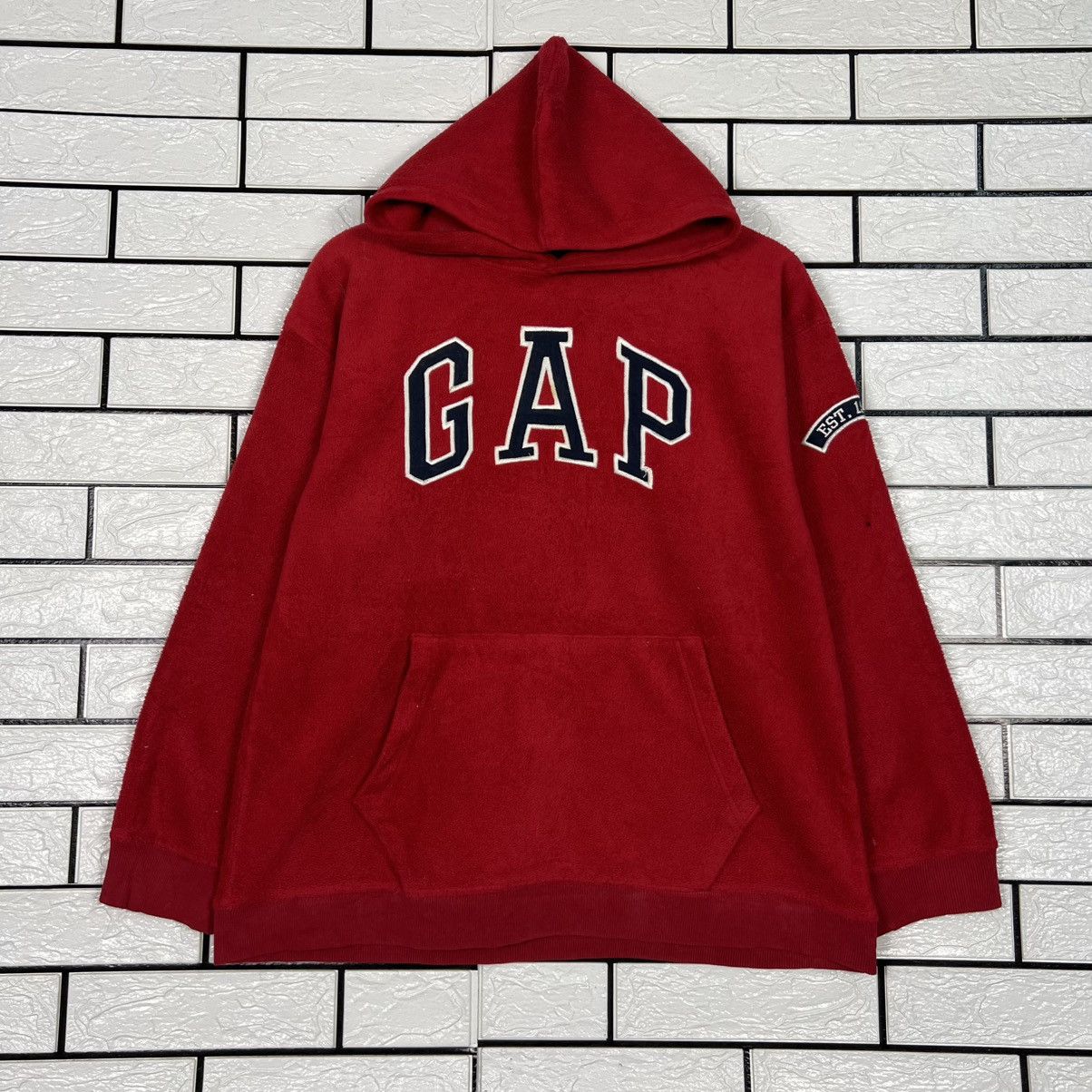 Gap Vintage 90's GAP Kids Big Logo Fleece Hoodies #4107-C187 Size US XXL / EU 58 / 5 - 1 Thumbnail