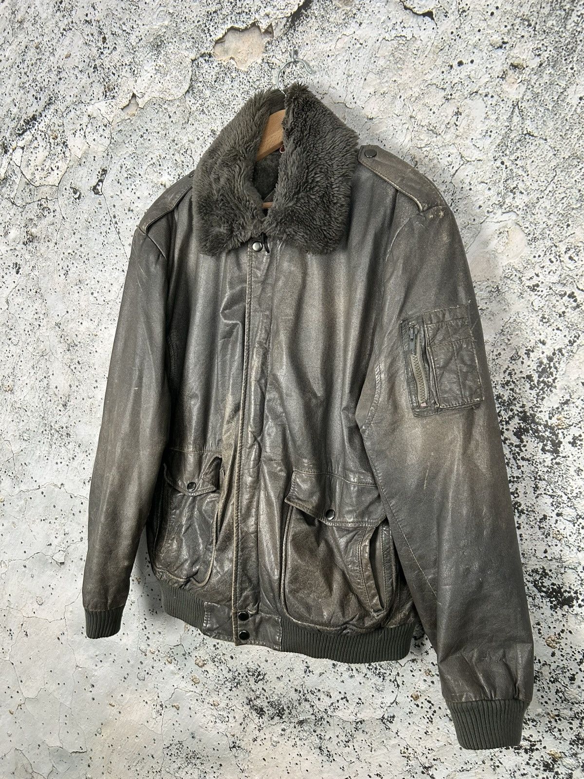 Genuine Leather Vintage Genuine Leather Jacket Avant Garde Archive Grunge Size US M / EU 48-50 / 2 - 2 Thumbnail