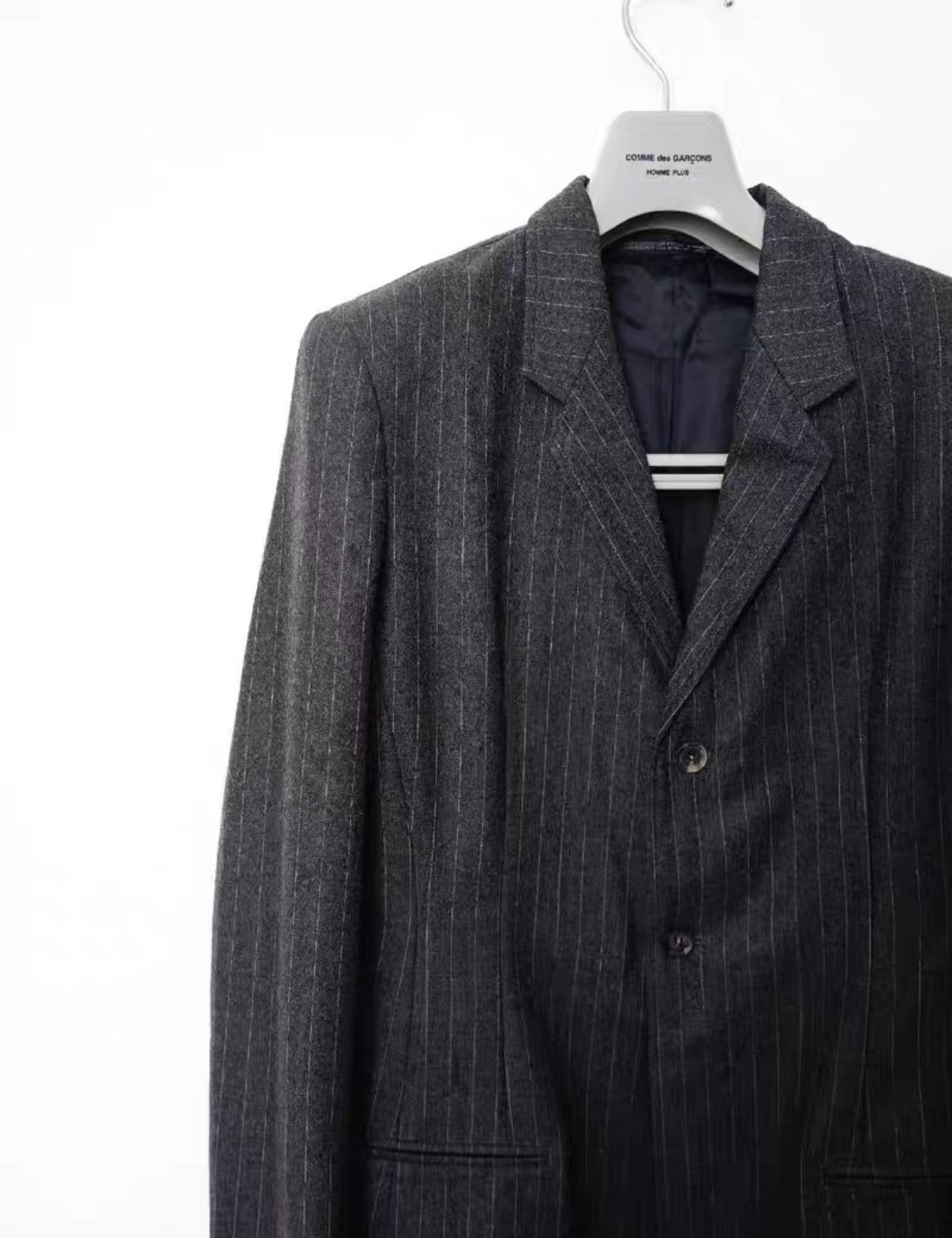 Yohji Yamamoto Yohji Yamamoto Drape Striped Wool Coat Size US M / EU 48-50 / 2 - 4 Thumbnail