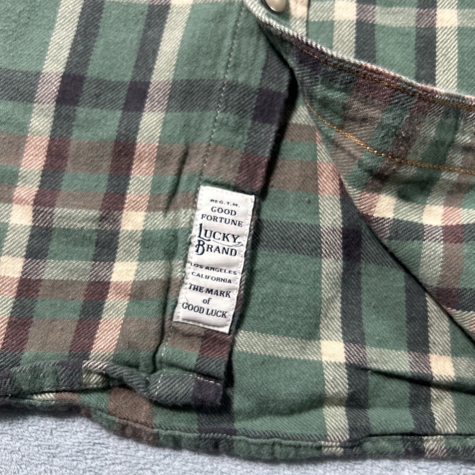 Lucky Brand Lucky Brand Flannel Pearl Snap Shirt Mens Small Long Sleeve Size US S / EU 44-46 / 1 - 9 Thumbnail