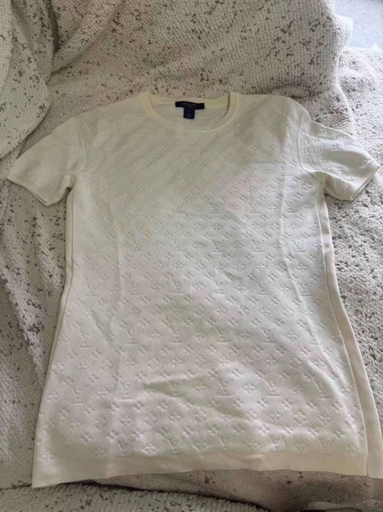 Louis Vuitton LV Beige All-Over Print Short Tee S Size US S / EU 44-46 / 1 - 1 Thumbnail