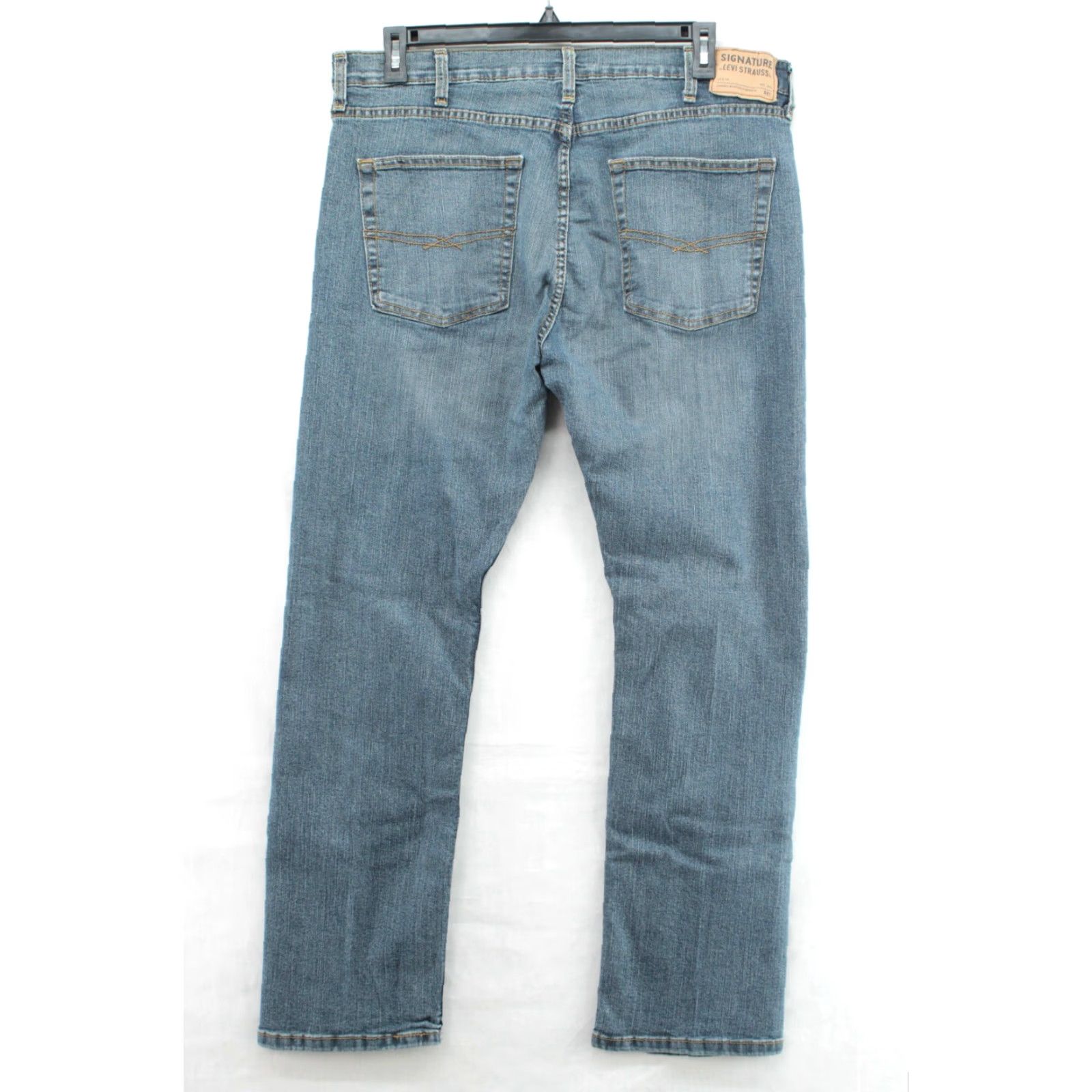 Levi's Levis Jeans Men's 40x31 Blue Signature S51 Straight Stretch Denim Work Wear Size US 40 / EU 56 - 4 Thumbnail