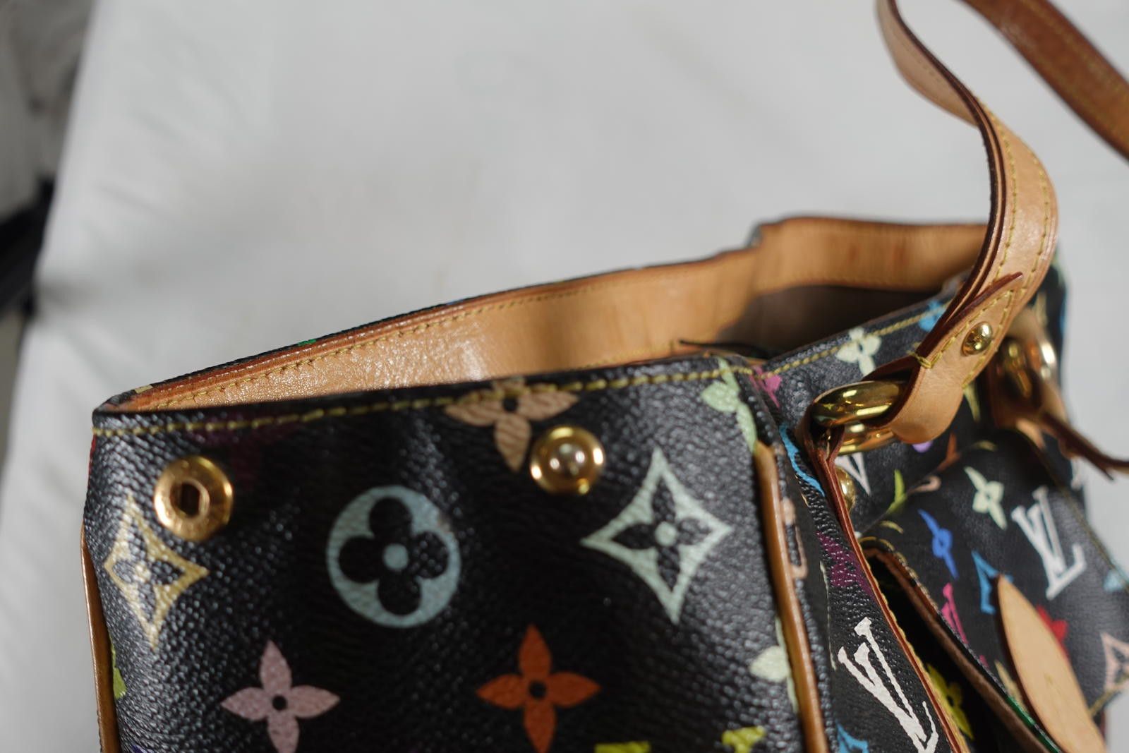 Louis Vuitton Louis Vuitton x Takashi Murakami Alma PM Handbag in Black Size ONE SIZE - 8 Thumbnail
