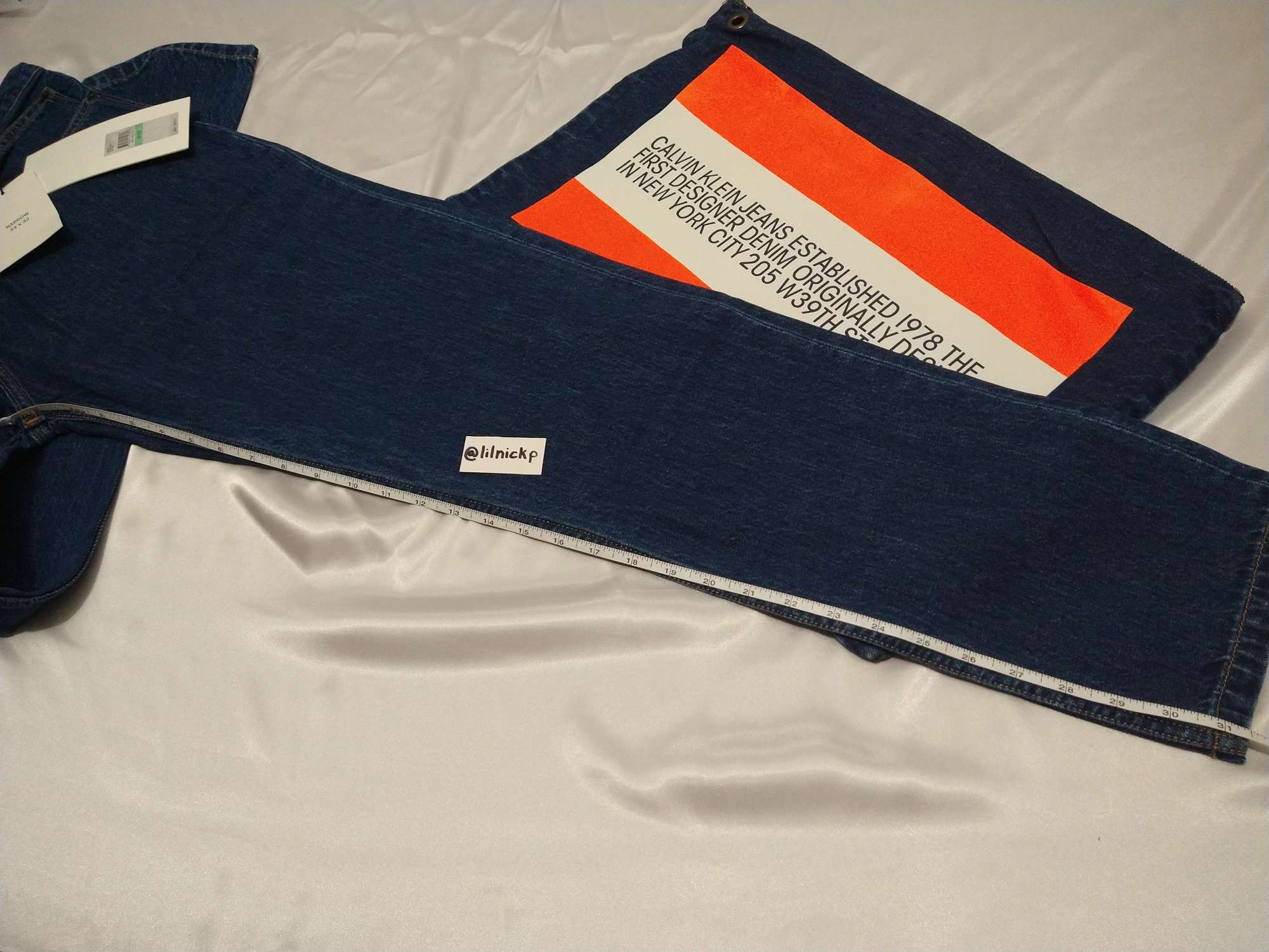 Calvin Klein 205W39NYC EST. 1978 Narrow Leg Apollo Blue Jeans Size US 34 / EU 50 - 5 Thumbnail