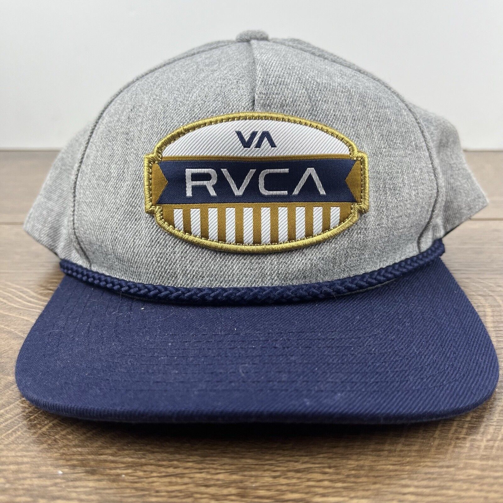 RVCA RVCA Snapback Hat RVCA Hat Gray Cap Adjustable Hat Gray Adul Size ONE SIZE - 4 Thumbnail