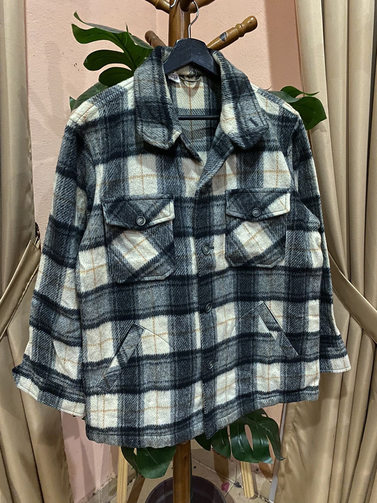 Vintage Vintage A34 Plaid Wool Shirt Jacket - Heavyweight Workwear Size US S / EU 44-46 / 1 - 3 Thumbnail