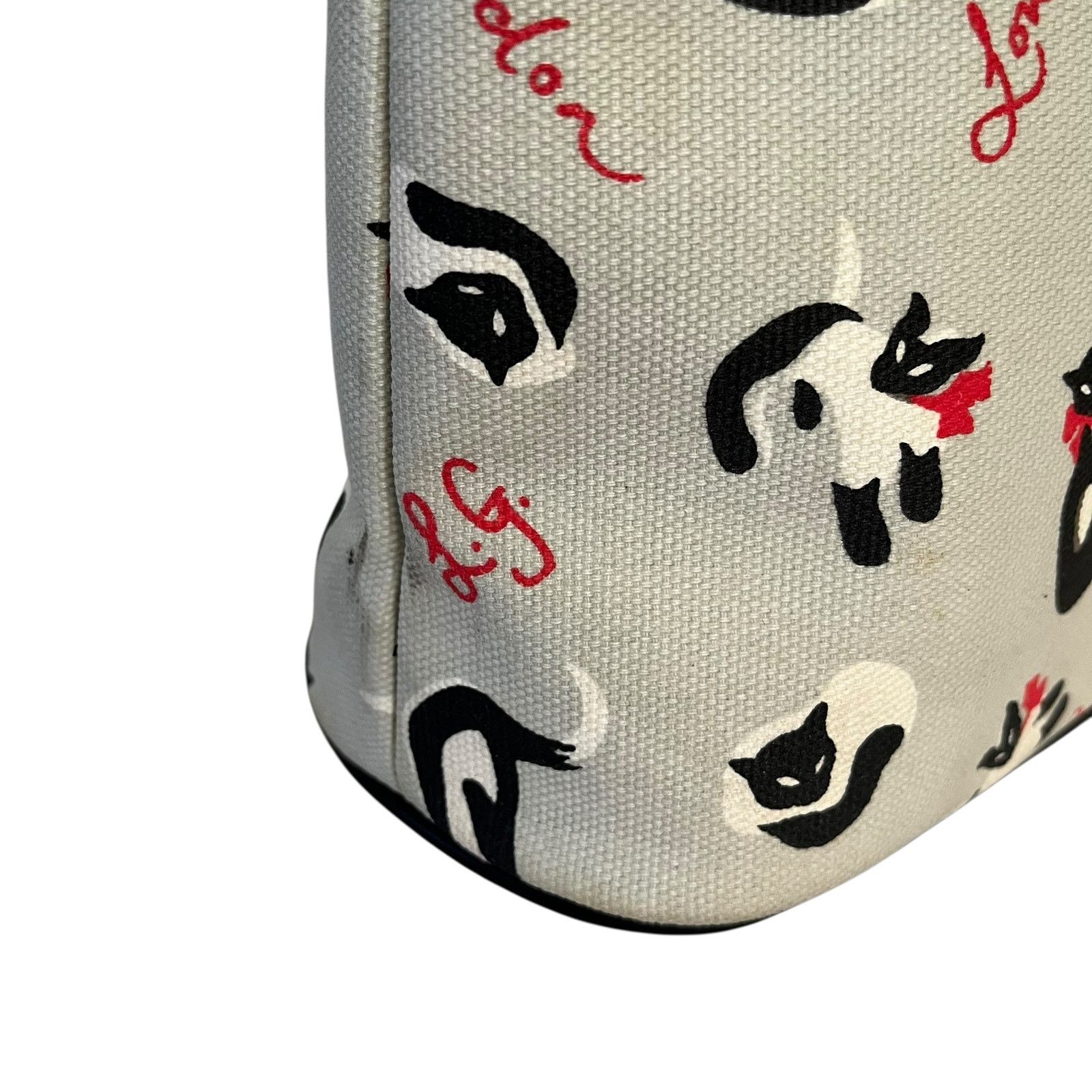 Vintage Vintage Y2K Lulu Guinness London Siamese Cat Gray Tote Bag Size ONE SIZE - 6 Thumbnail