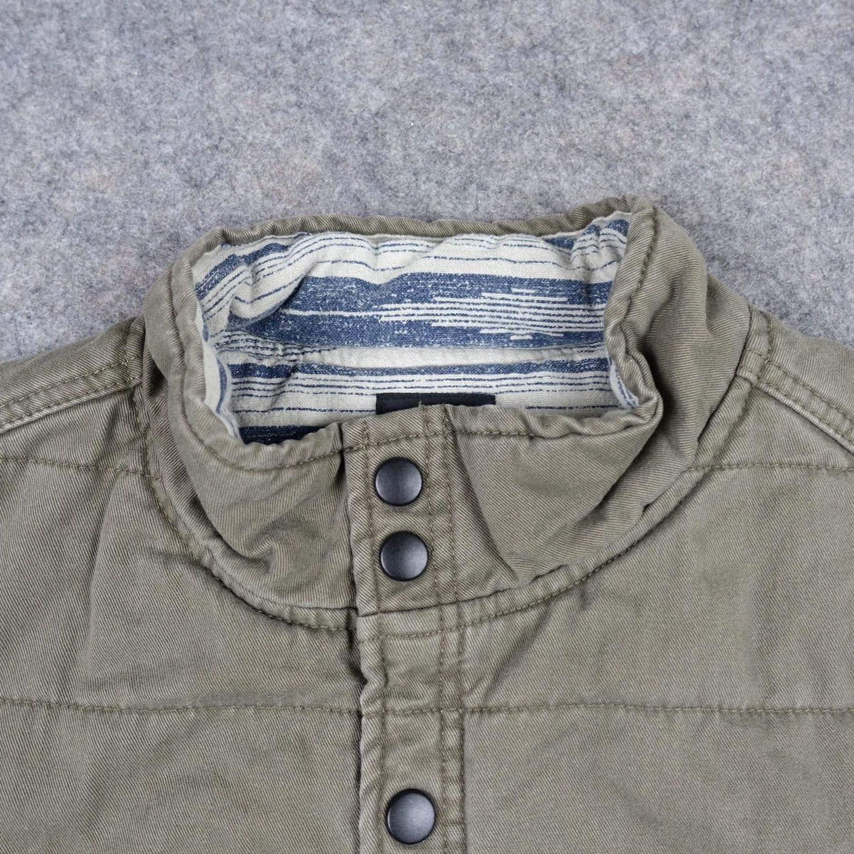 Union LA Union SEA WA Vest Mens Medium Green Quilted Snap Front Insulated Lined Canvas Size US M / EU 48-50 / 2 - 2 Thumbnail