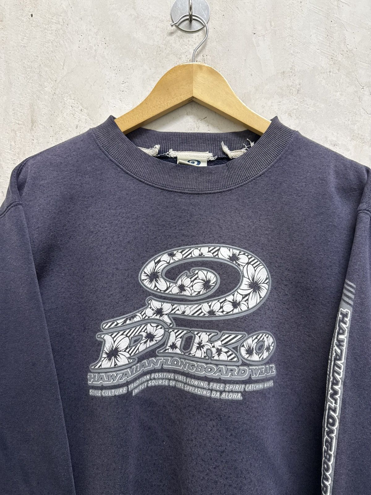 Japanese Brand Faded Piko Hawaiian Surf Sweatshirt Size US M / EU 48-50 / 2 - 2 Thumbnail