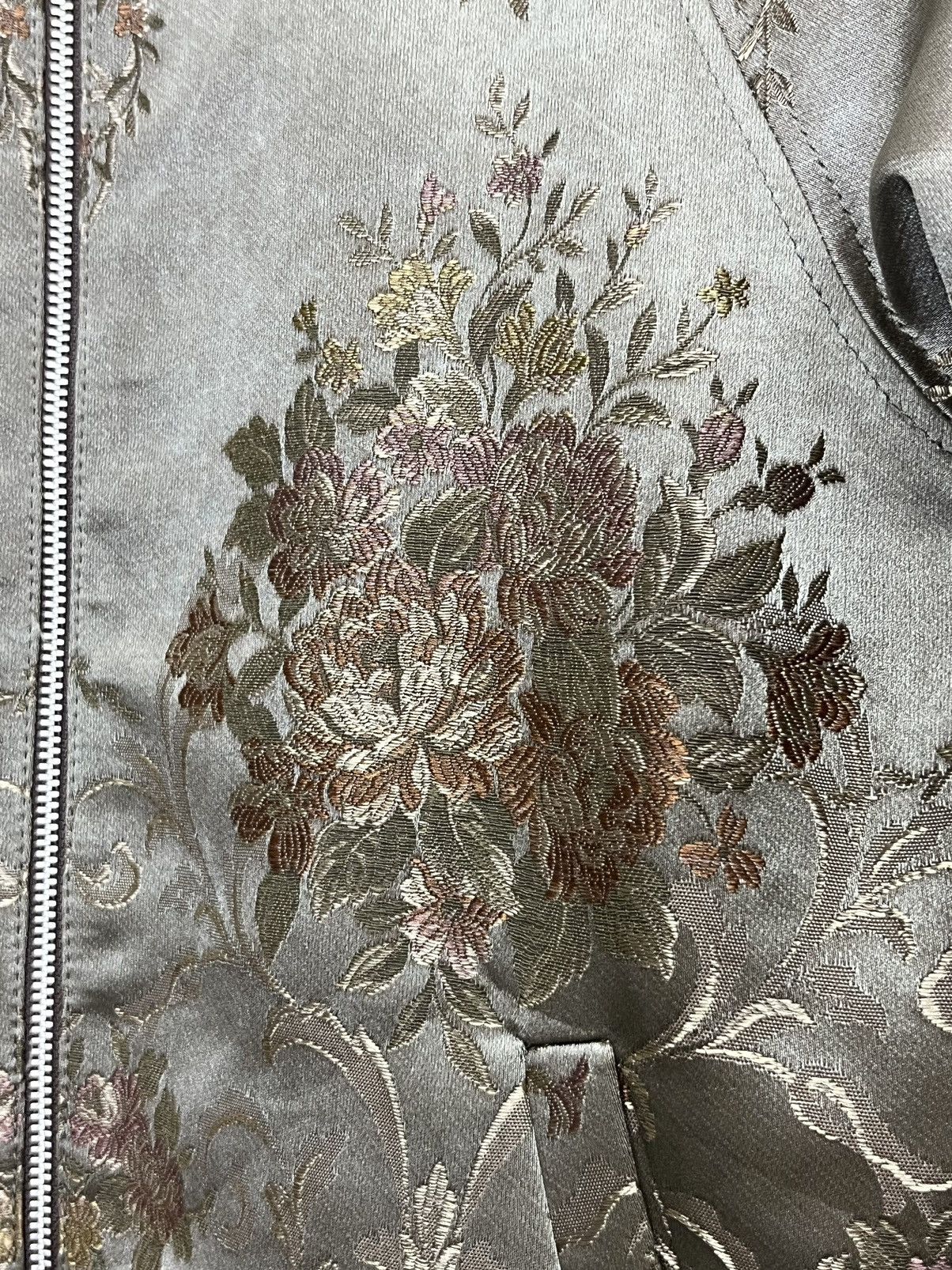 Japanese Brand Vintage YUKI TORII Flower Poly Satin Jacquard Brocade Design Size S / US 4 / IT 40 - 5 Thumbnail
