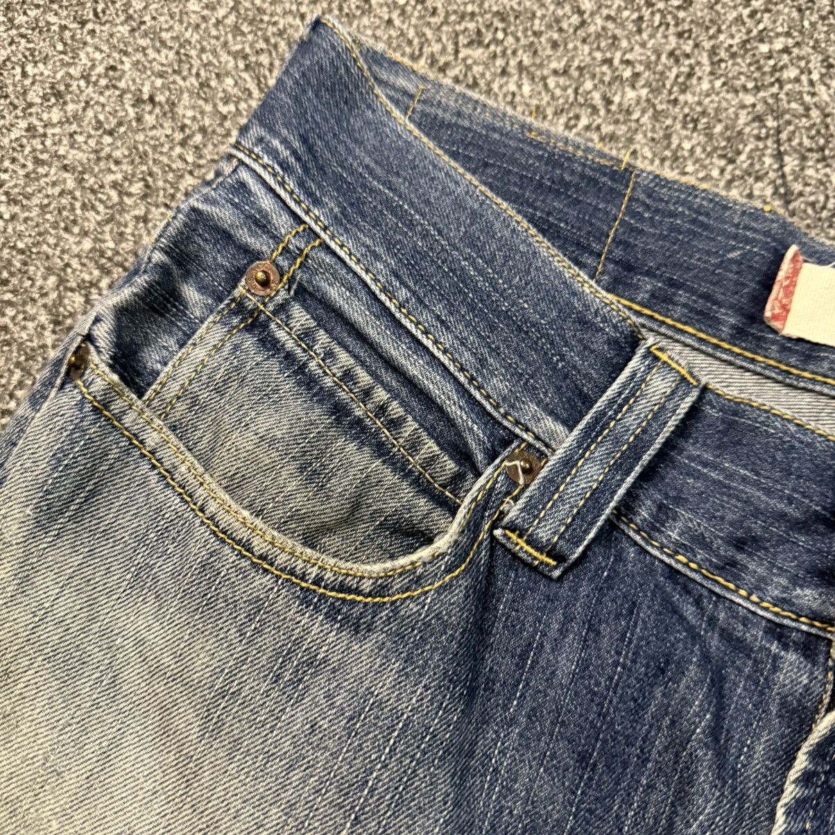 Beauty Beast 🔥🇯🇵 Japanese Distressed Levis 522 Slim Thrashed Pant Size 32" / US 10 / IT 46 - 11 Thumbnail