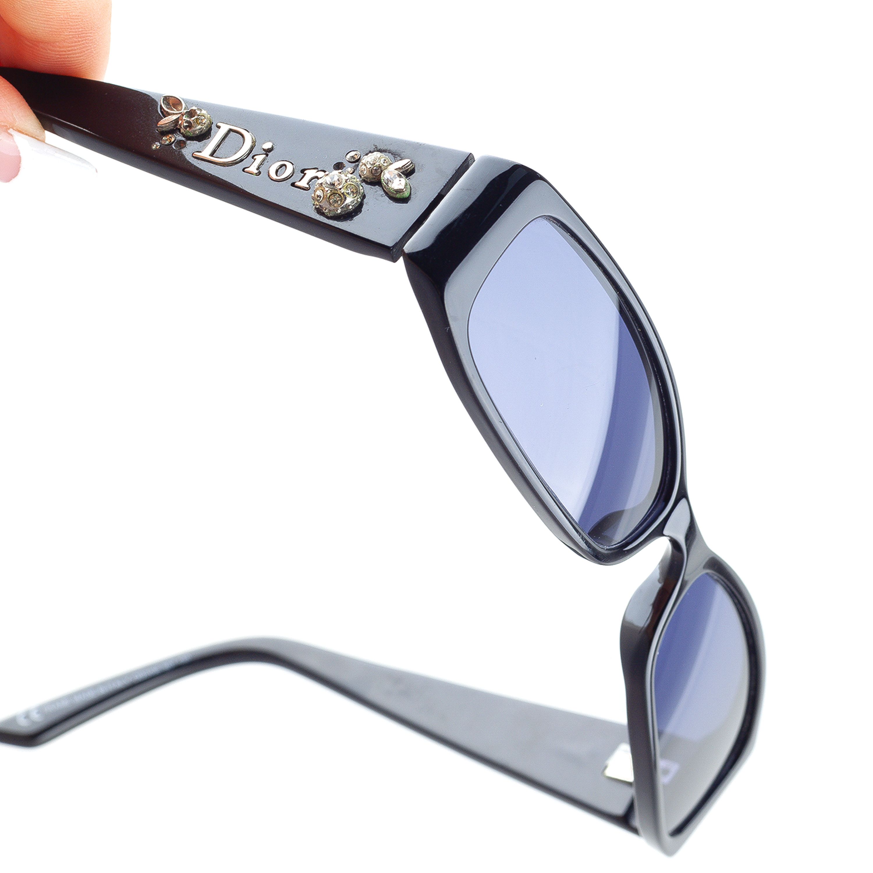 Dior Christian Dior Frame Vintage Black Sunglasses Size ONE SIZE - 5 Thumbnail