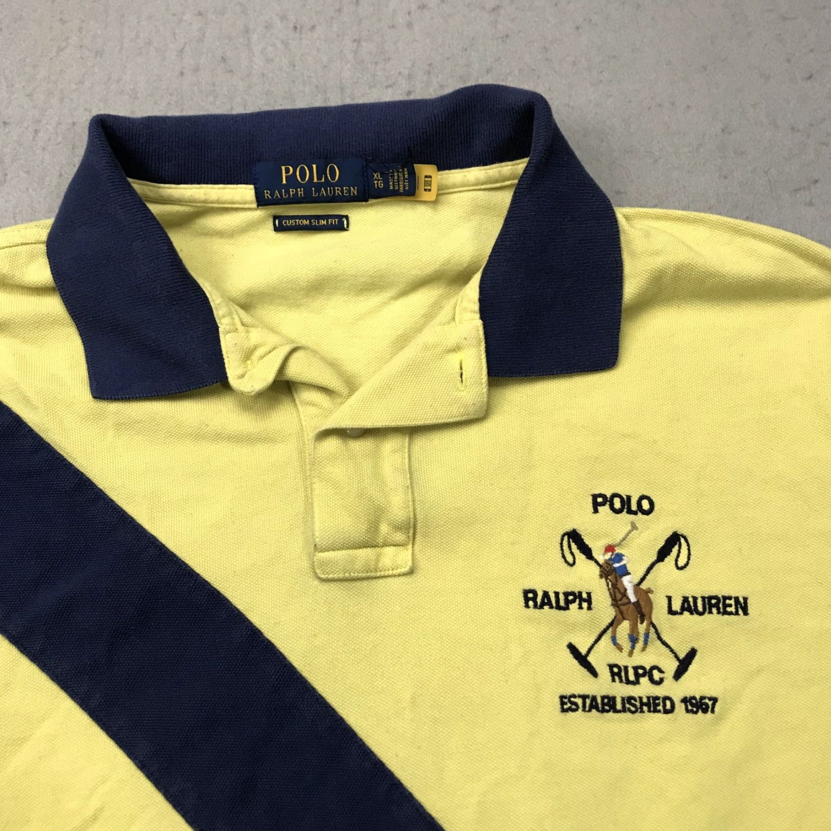 Polo Ralph Lauren Polo Ralph Lauren Polo Shirt Mens XL Yellow Slim Fit Logo Accent Casual Golf Walking Size US XL / EU 56 / 4 - 2 Thumbnail