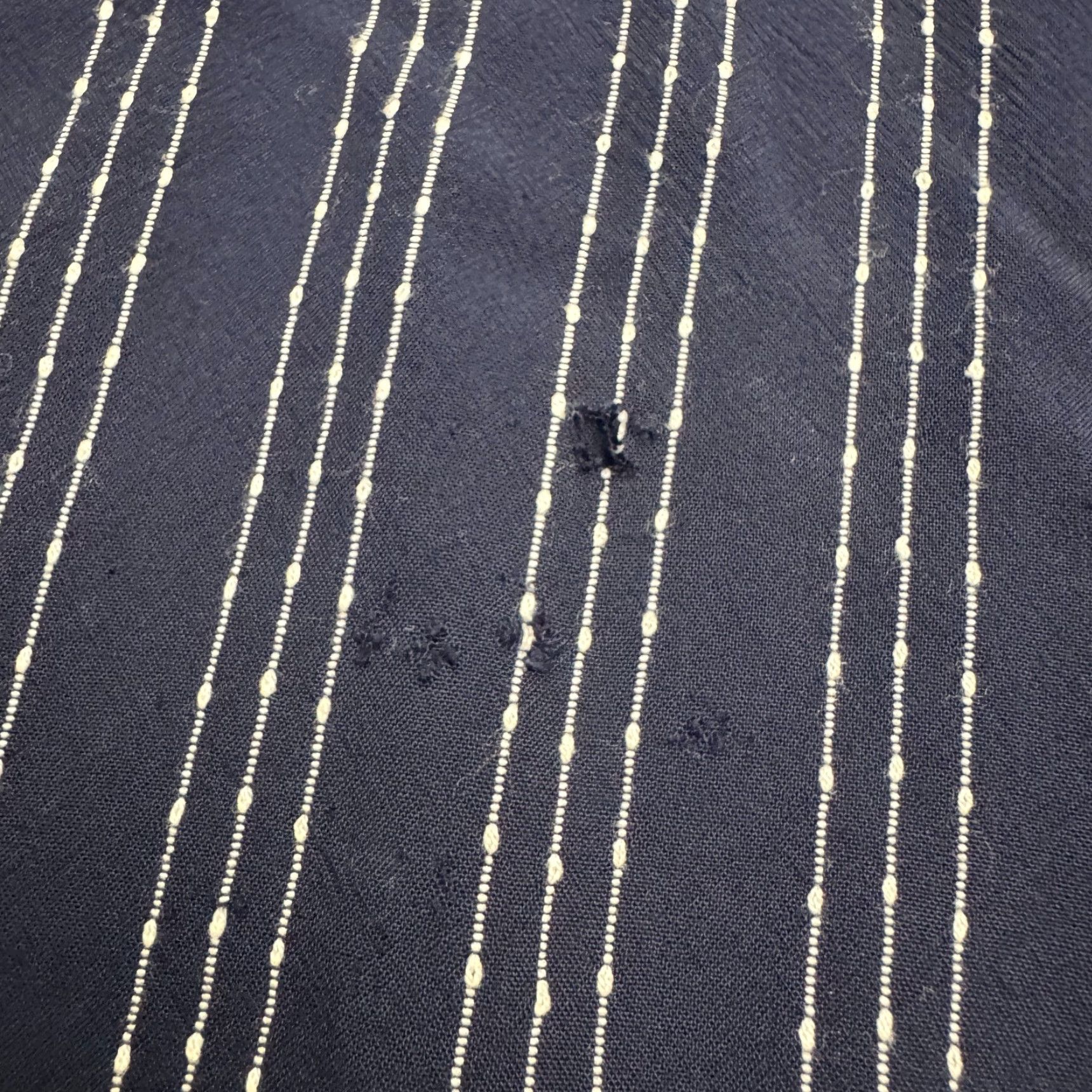 Talbots Talbots Shirt Women 2X Plus Size Navy Blue Striped Henley Collarless Long Sleeve Blouse Size XXL / US 16-18 / IT 52-54 - 4 Thumbnail