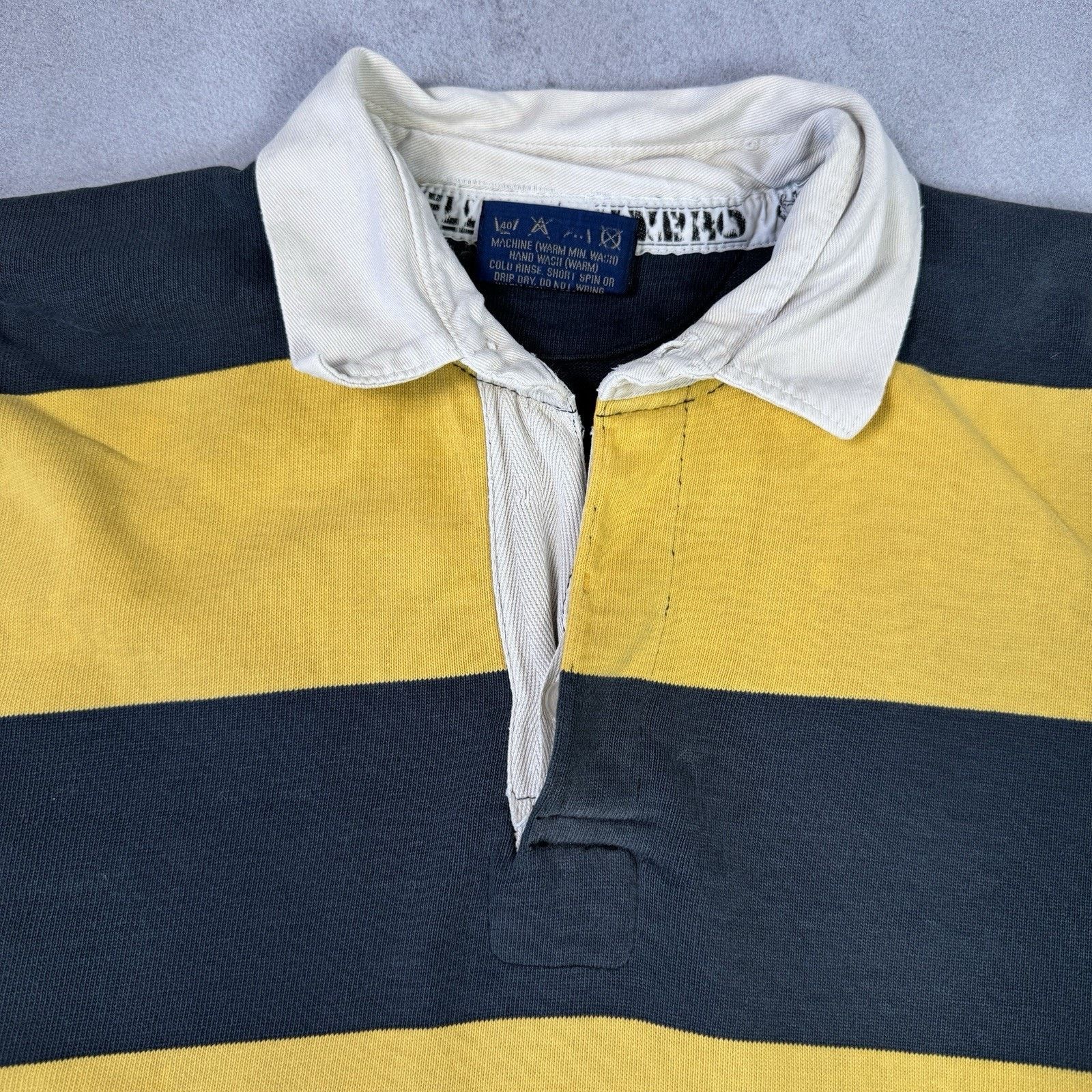 Vintage Vintage 90s Halbro Rugby Jersey Striped #9 Men Size 112cm Size US L / EU 52-54 / 3 - 4 Thumbnail