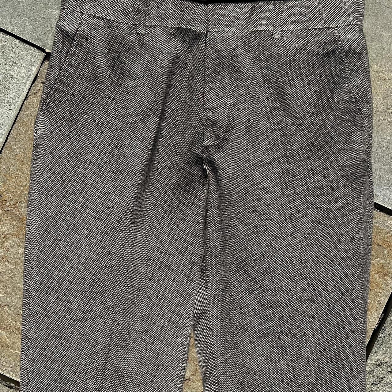 Banana Republic Tan Brown Knit Pattern Trousers Dress Pants Size 42R - 2 Thumbnail