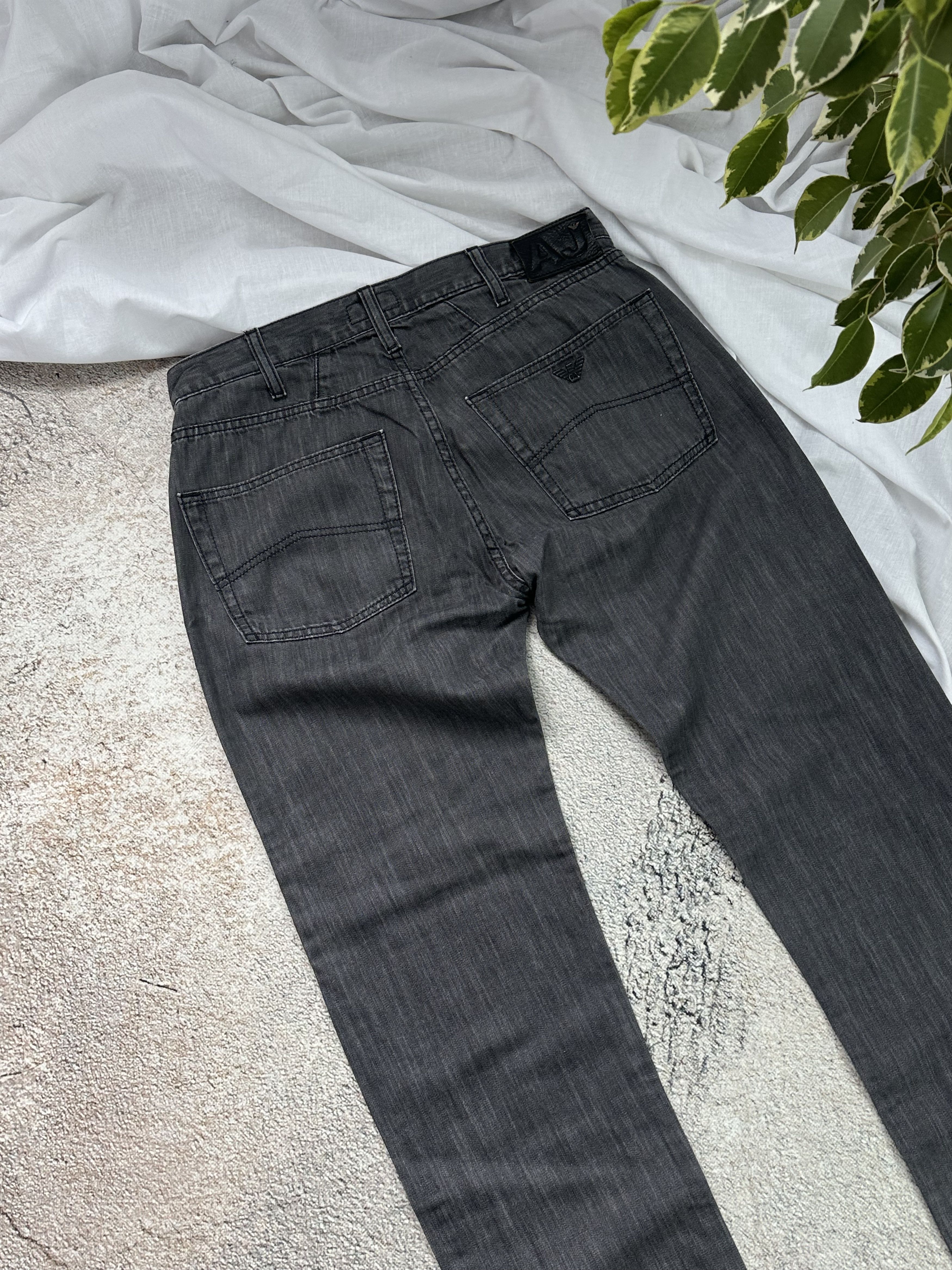 Armani jeans denim pants black gray