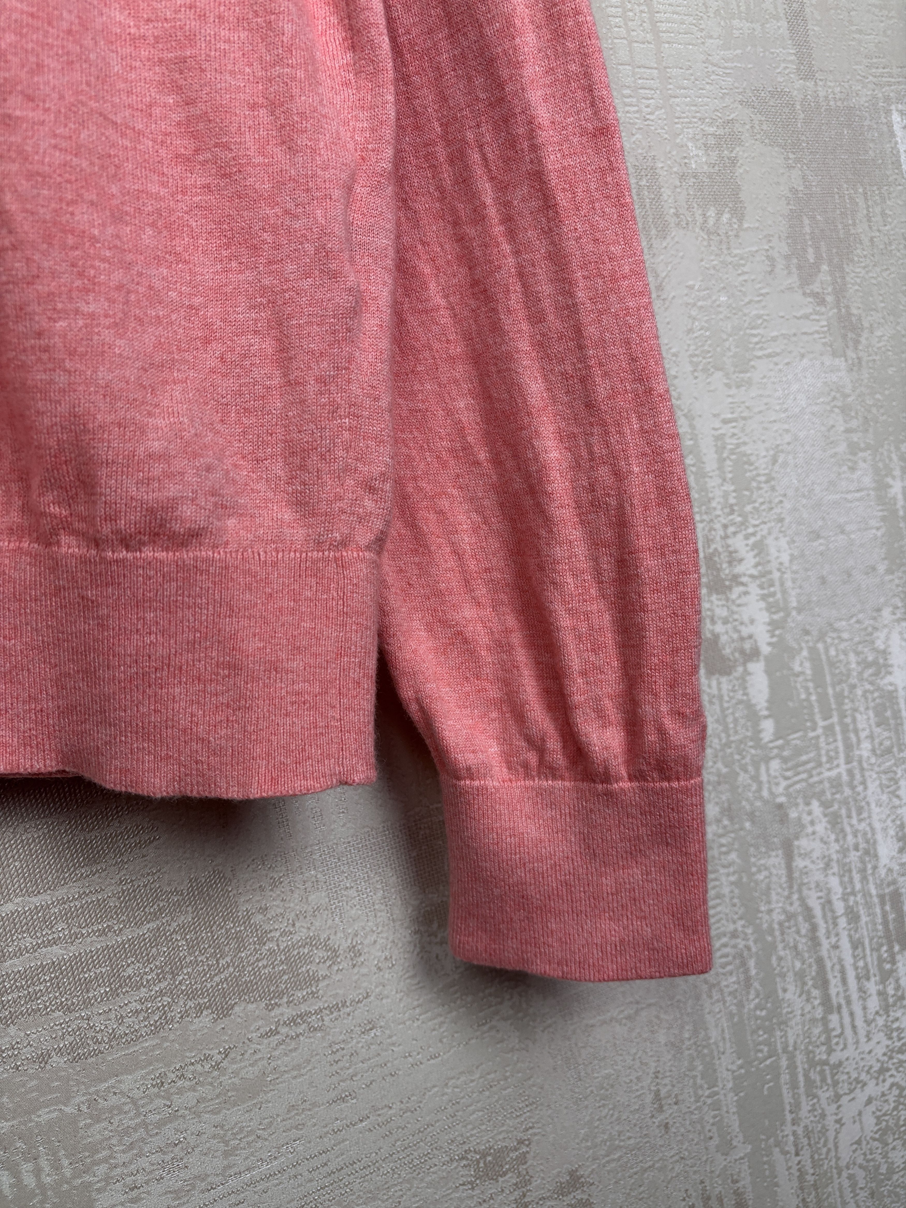 Hackett Hackett London Cotton Cashmere Crew Sweater Elbow Pads Coral Size US L / EU 52-54 / 3 - 6 Thumbnail
