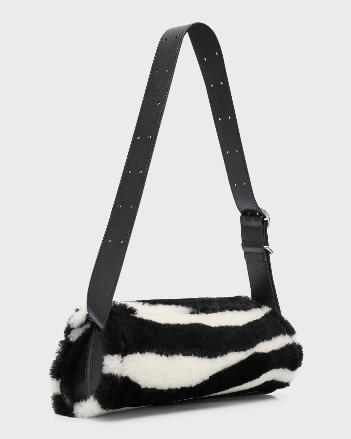 Jil Sander o1loc1c1124 Size: OS/Cannolo Small Zebra Faux-Fur in Black Size ONE SIZE - 2 Thumbnail