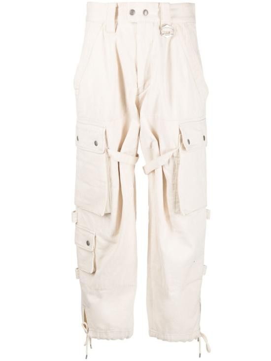 Isabel Marant ISABEL MARANT Women Straight Pants PA0099FA A2G02I ELORE23EC Beige Size 26" / US 2 / IT 38 - 1 Thumbnail