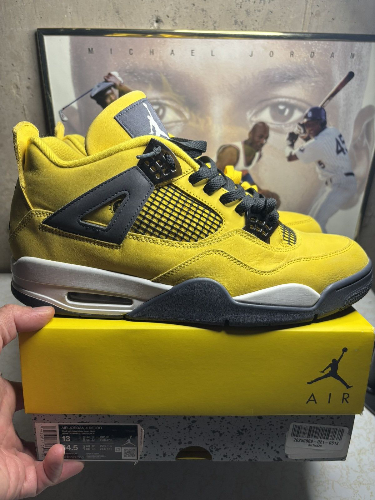 Jordan Brand Jordan Retro 4 ‘lightning ’ Size US 13 / EU 46 - 1 Thumbnail