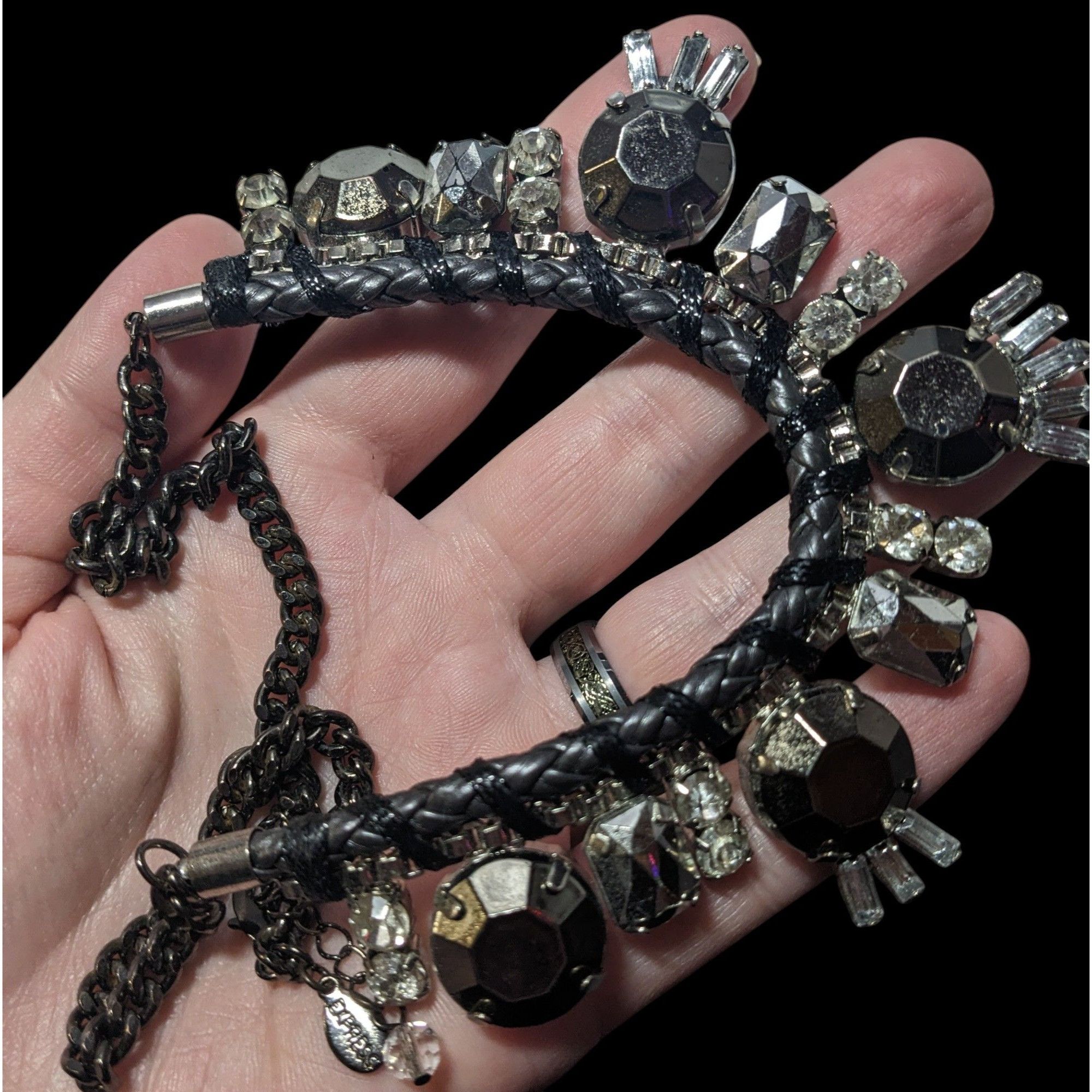 Express Express Glam Goth Chunky Costume Necklace Size ONE SIZE - 4 Thumbnail