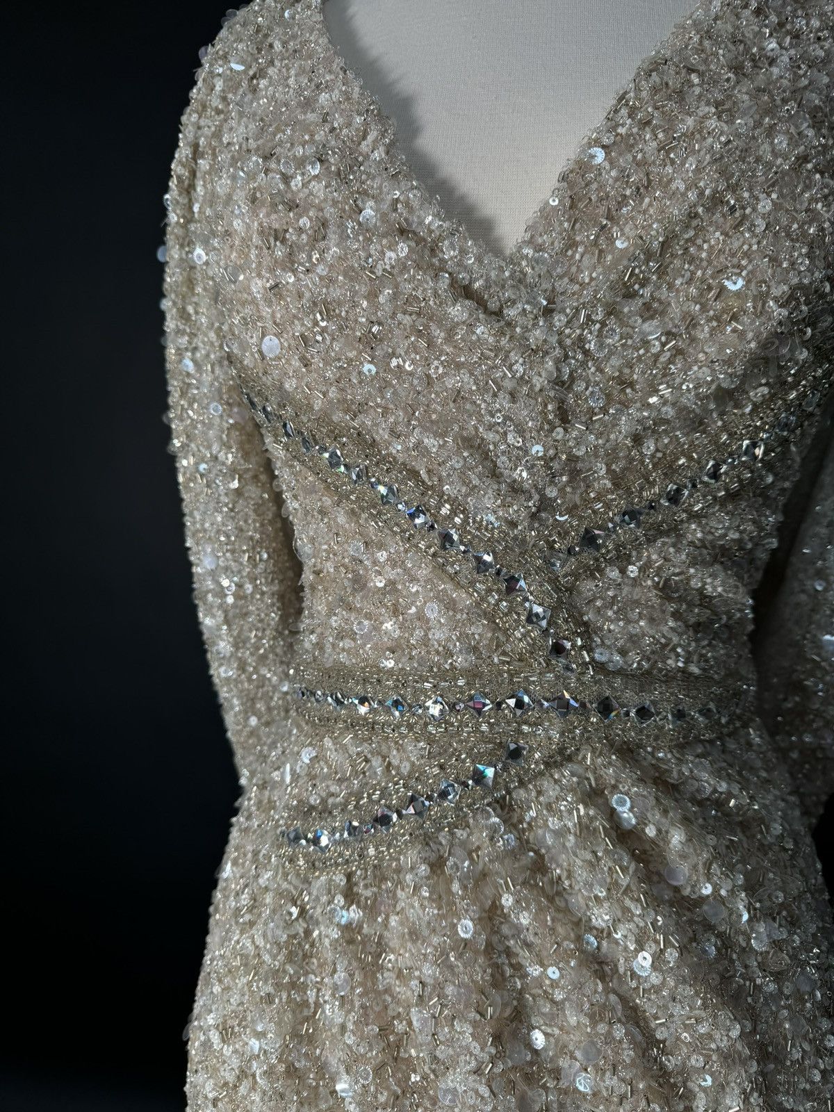 Other Brand New US 8 TONY WARD Fully Beaded with Sequins Gown Size M / US 6-8 / IT 42-44 - 5 Thumbnail