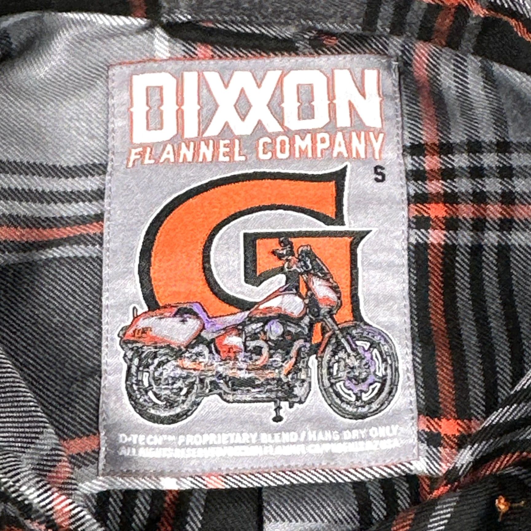 Vintage Dixxon Flannel Shirt Womens Small Black Gray Orange Plaid The G Snap Harley Davi Size S / US 4 / IT 40 - 3 Thumbnail