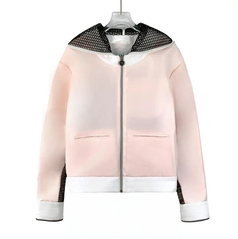 Chanel Chanel Pink Polyester Women's Jacket 0089 Size S / US 4 / IT 40 - 1 Thumbnail