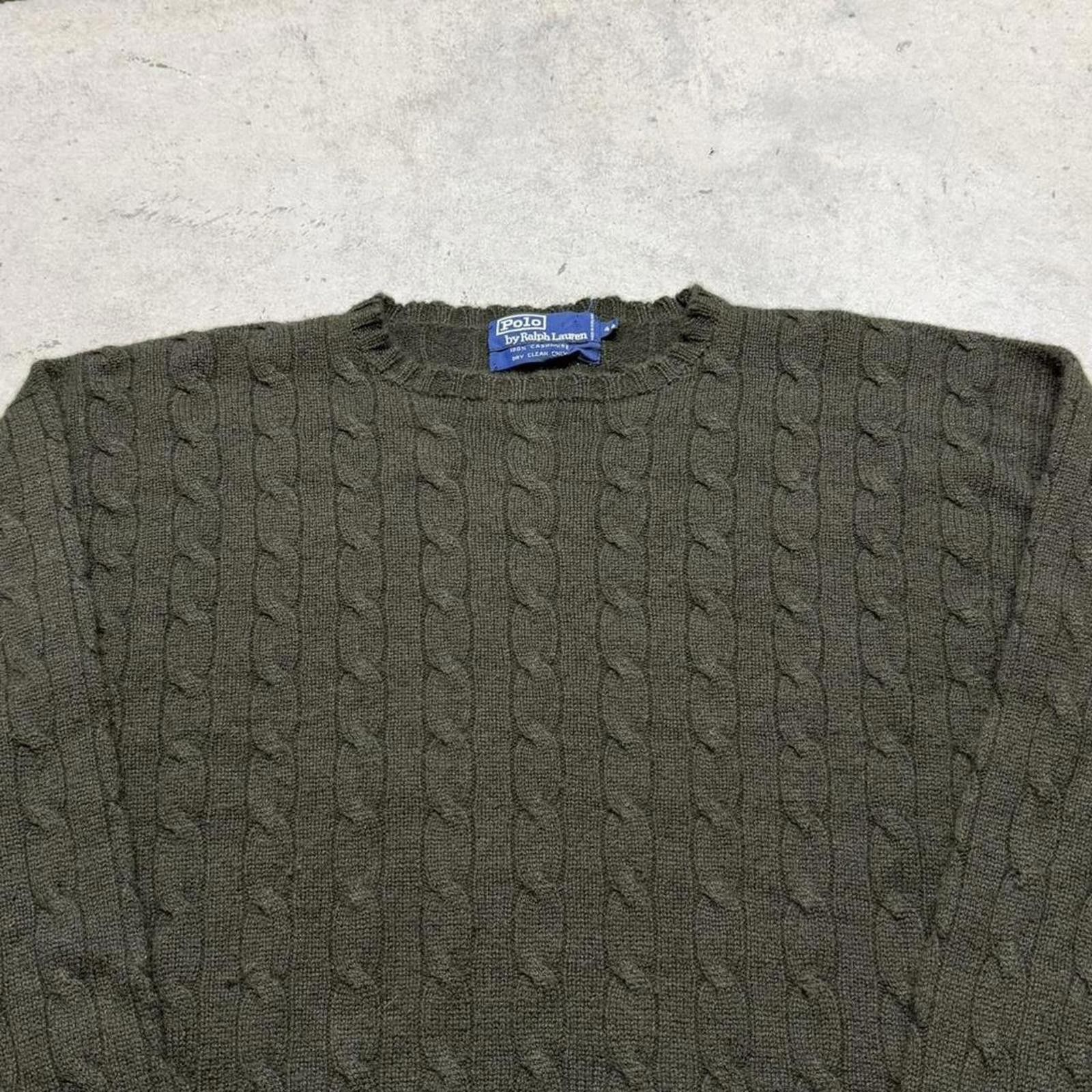Polo Ralph Lauren Vintage 80s Polo Ralph Lauren Cashmere Cable Knit Sweater Size US XL / EU 56 / 4 - 2 Thumbnail
