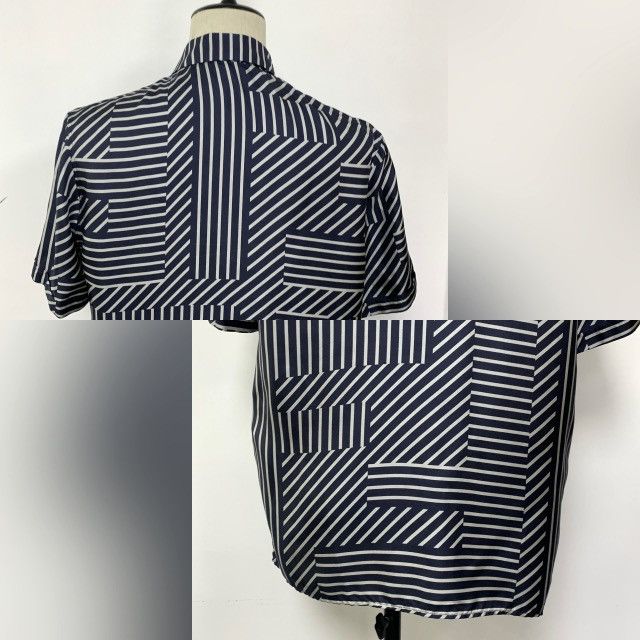 Fendi Fendi Silk FF Logo Geometric Stipe Pattern Shirt FS0795 #38 Size US M / EU 48-50 / 2 - 8 Thumbnail