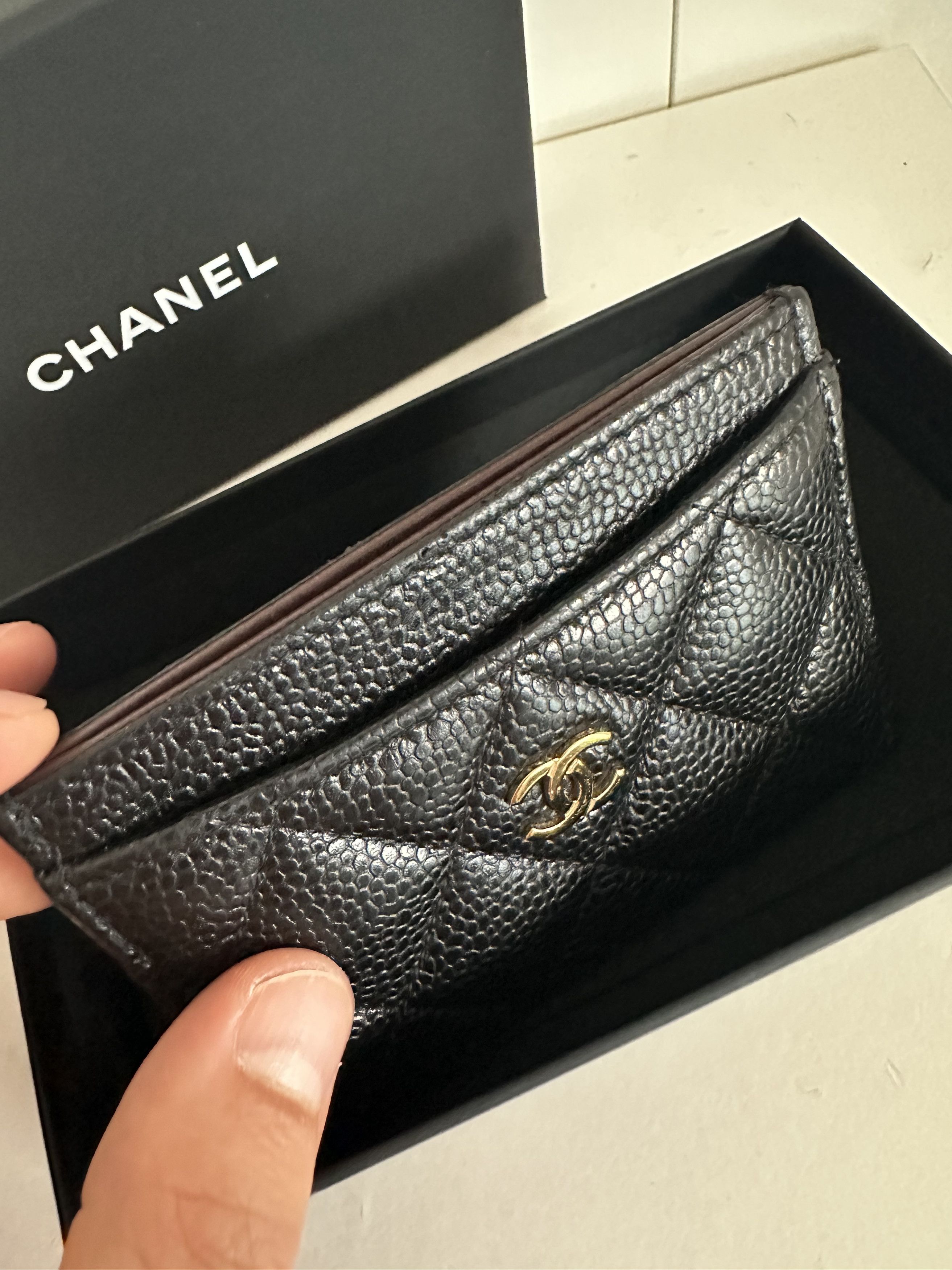 Chanel Chanel Black Quilted Caviar Card Case Size ONE SIZE - 3 Thumbnail