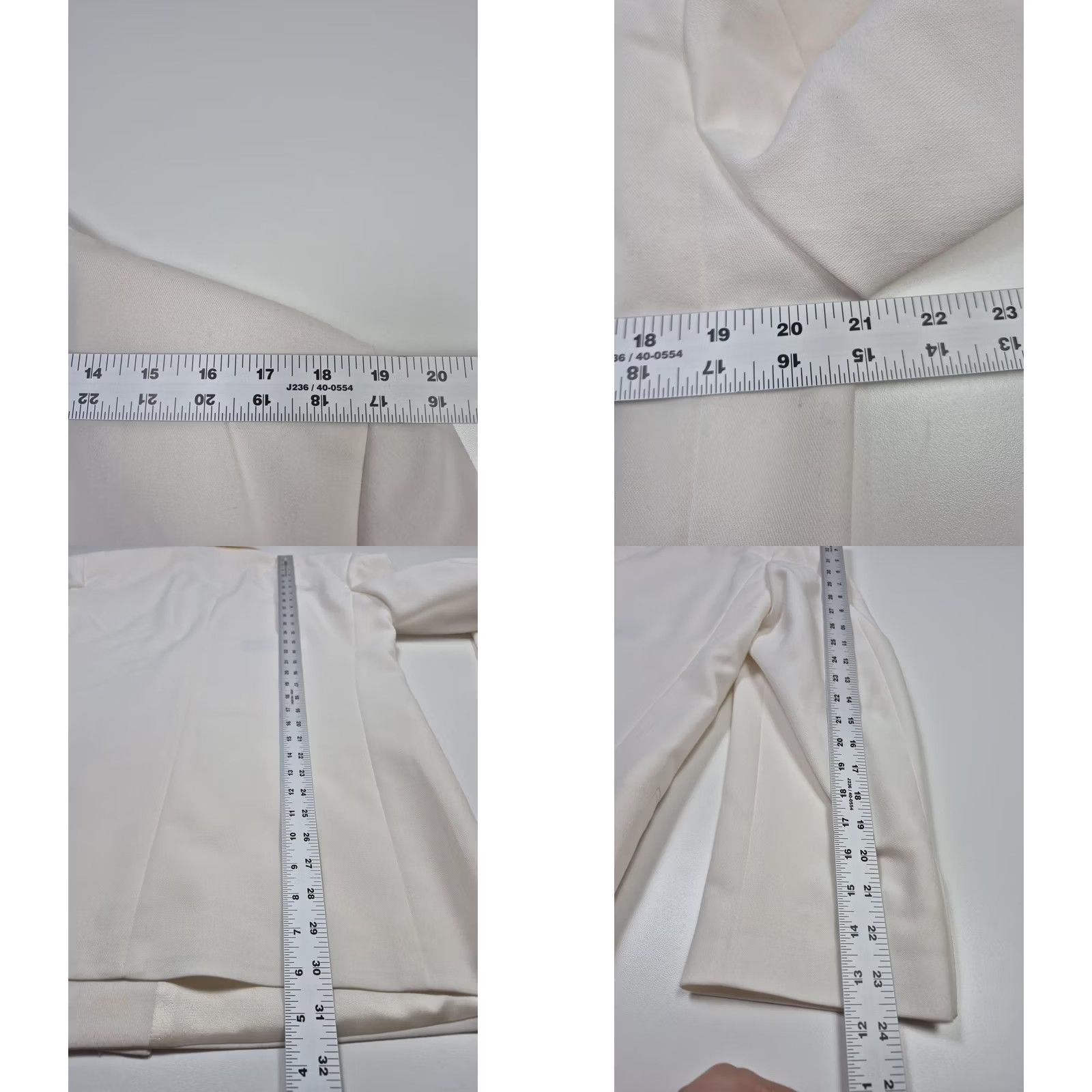 Doublet Linea Classica Suit Mens 38R White Poly Wool Double Breasted 2 Piece 30x36 NWT Size 38R - 8 Thumbnail