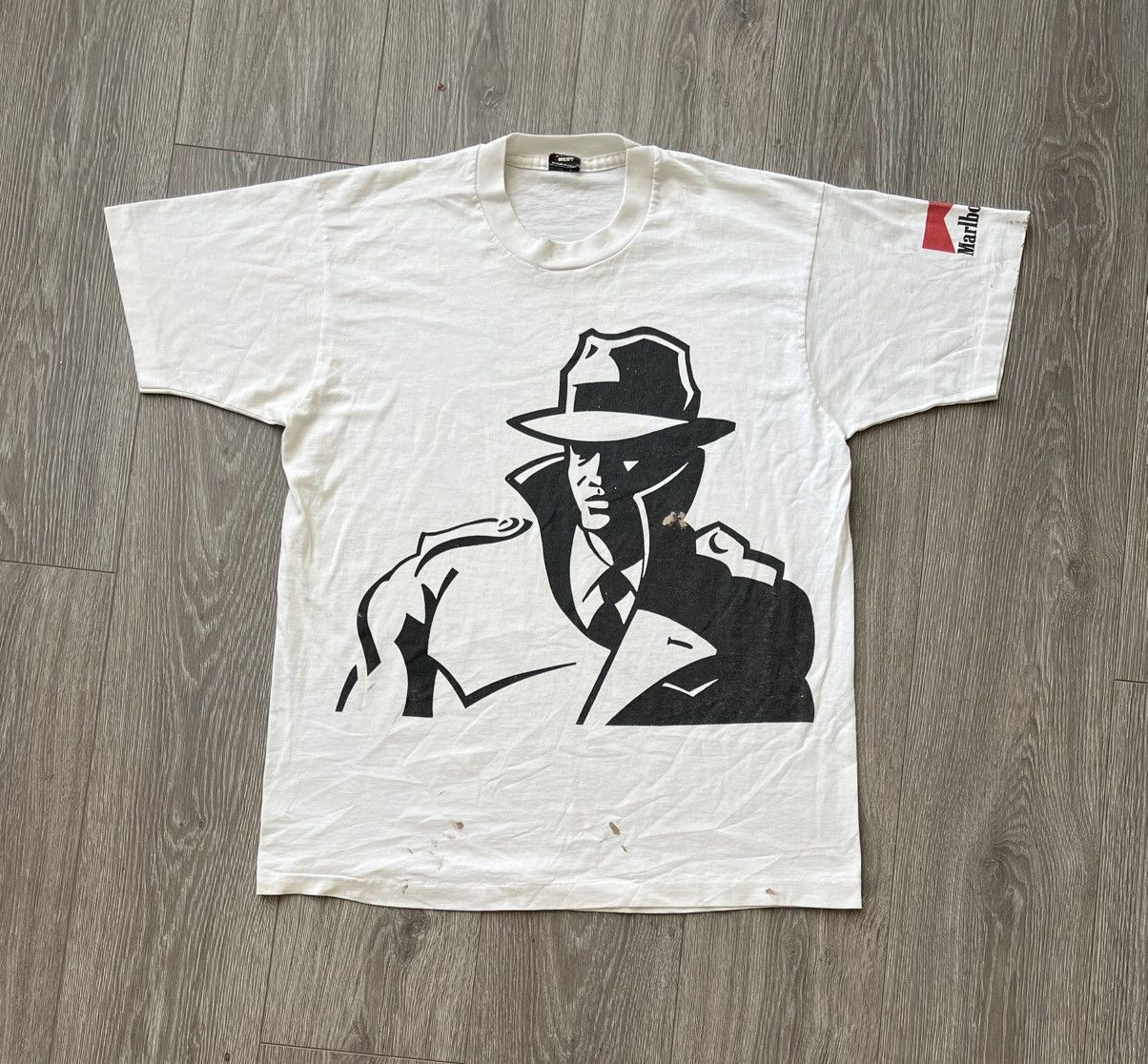 Band Tees 90s Vintage Marlboro Cowboy T-Shirt Size US XL / EU 56 / 4 - 1 Thumbnail