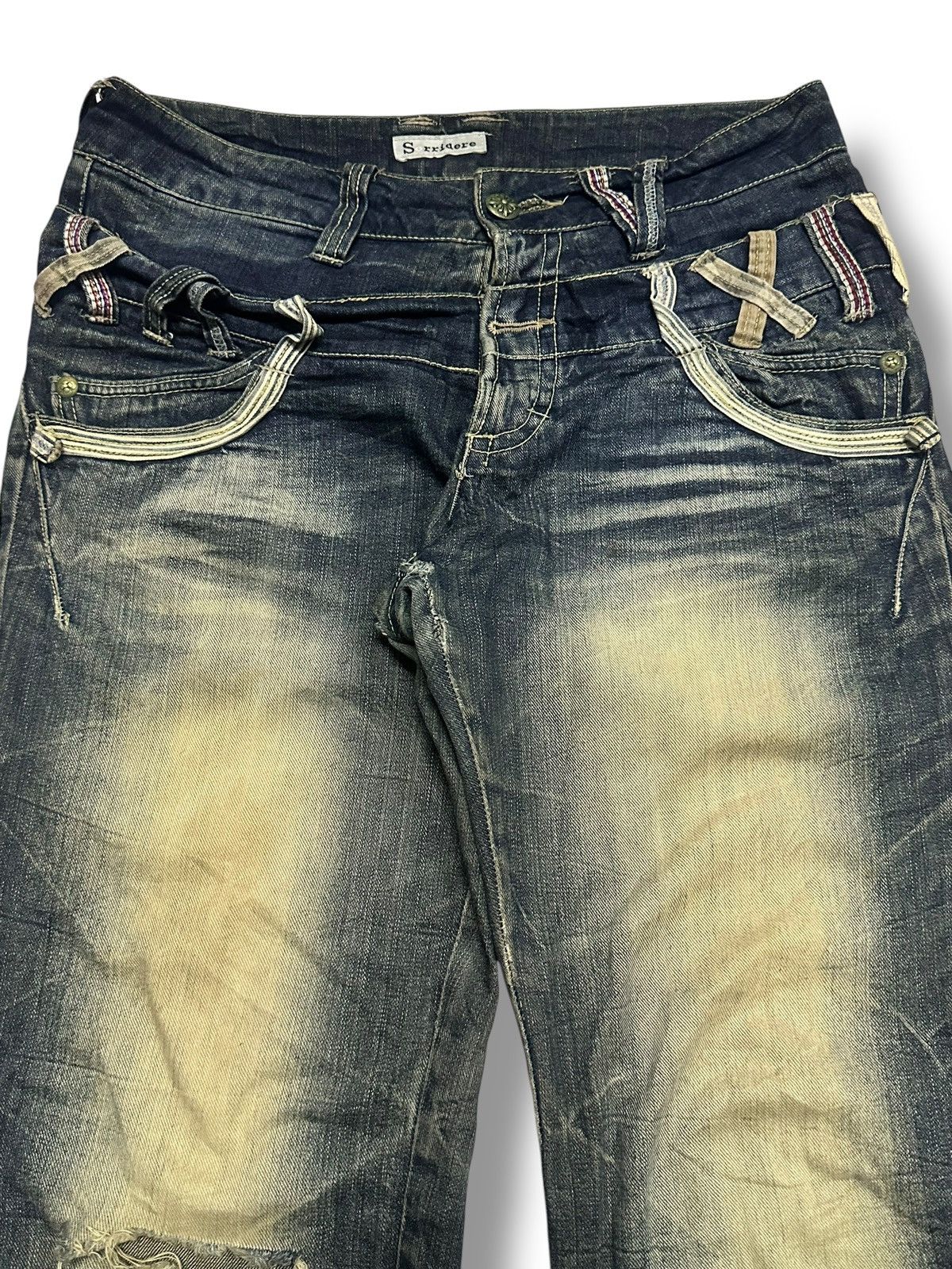 Japanese Brand Sorridere Distressed Japan Jeans Wideleg Style With MudWash Size US 34 / EU 50 - 4 Thumbnail