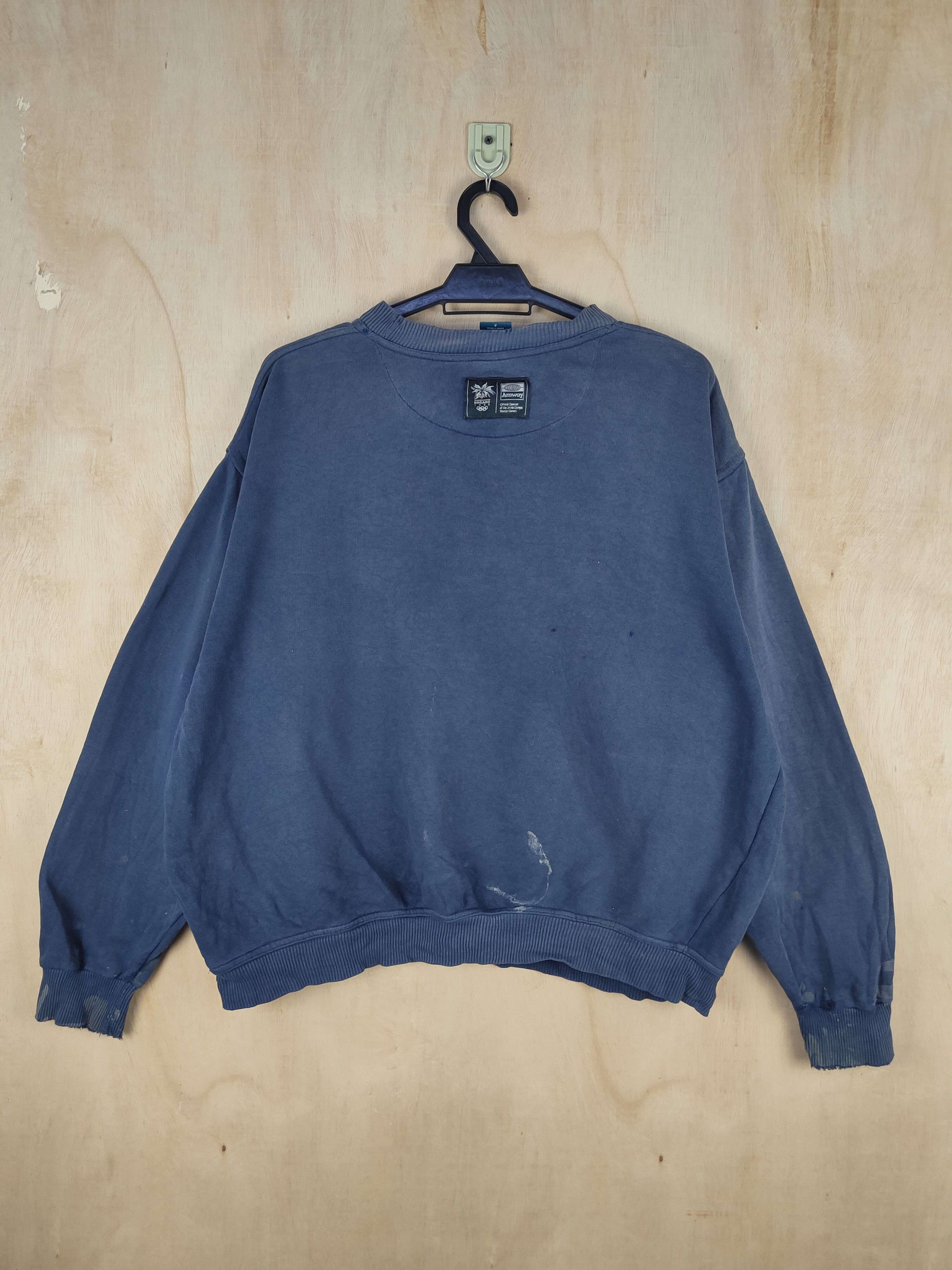 USA Olympics Olympic Winter Nagano 1998 vtg thrashed Sweatshirts #S2495 Size US XL / EU 56 / 4 - 7 Thumbnail