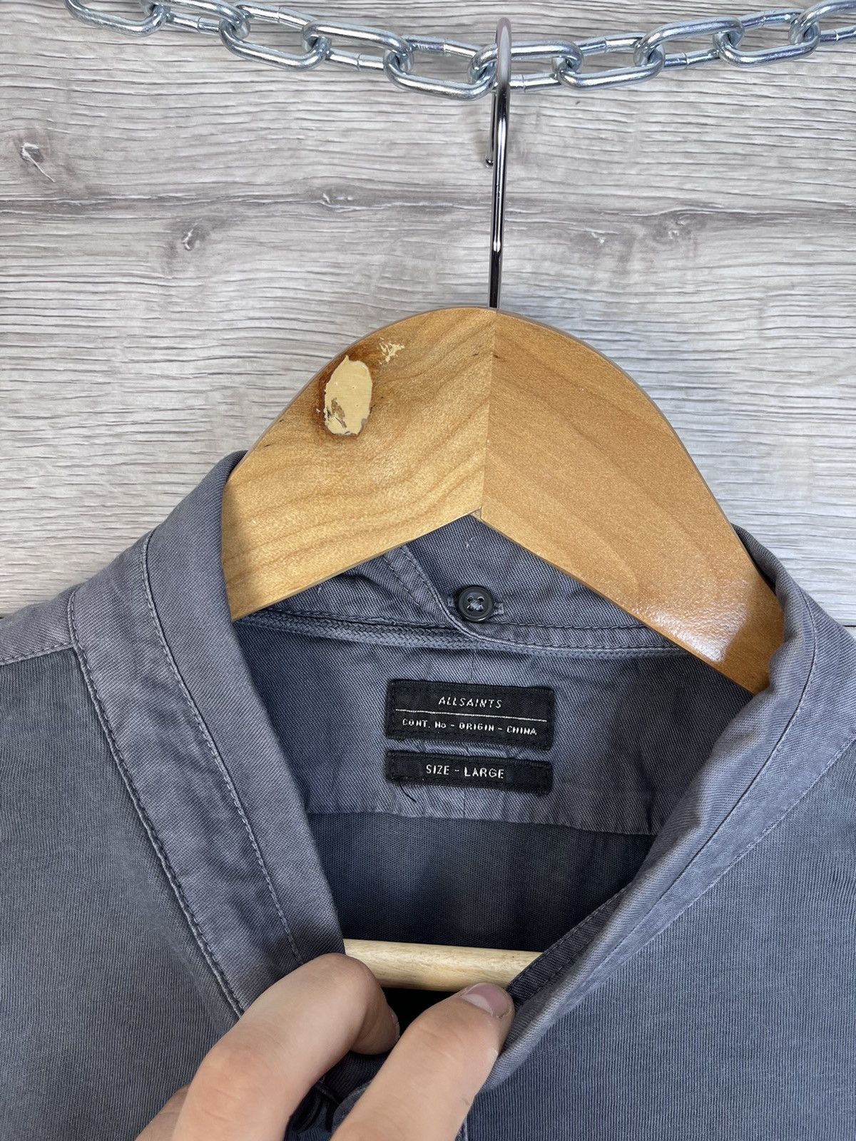 Allsaints Men's Button Down Shirt 1/3 size L Allsaints y2k Size US L / EU 52-54 / 3 - 7 Thumbnail