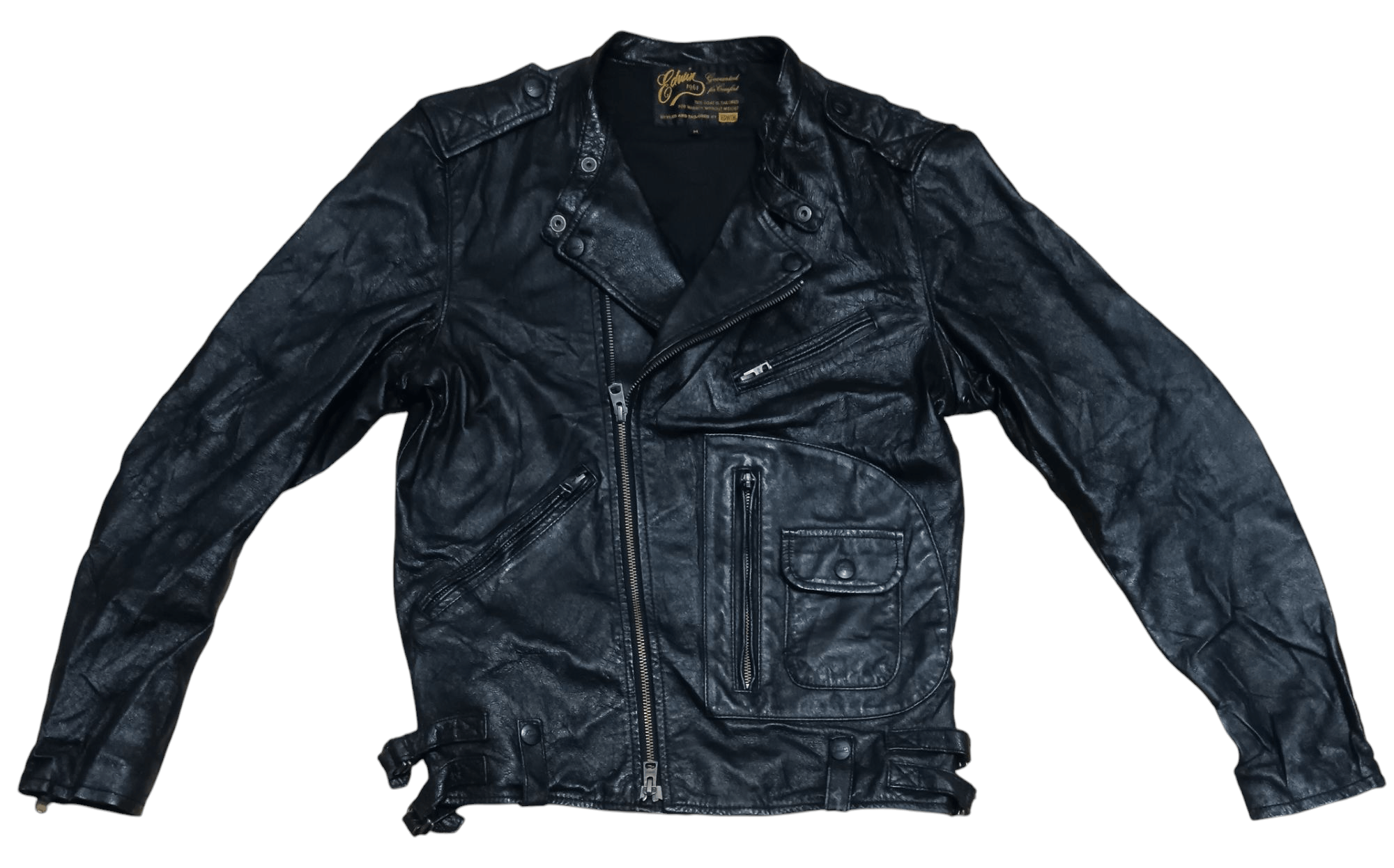 Edwin Edwin punk rock biker leather Jacket Size US M / EU 48-50 / 2 - 1 Thumbnail