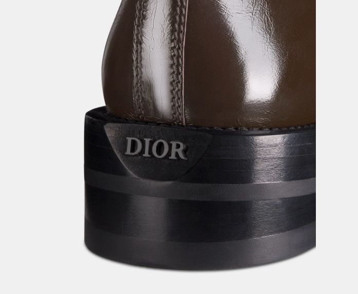 Dior o1w1db11224 Crinkled Calfskin Carlo Boots in Brown Size US 12 / EU 45 - 4 Thumbnail