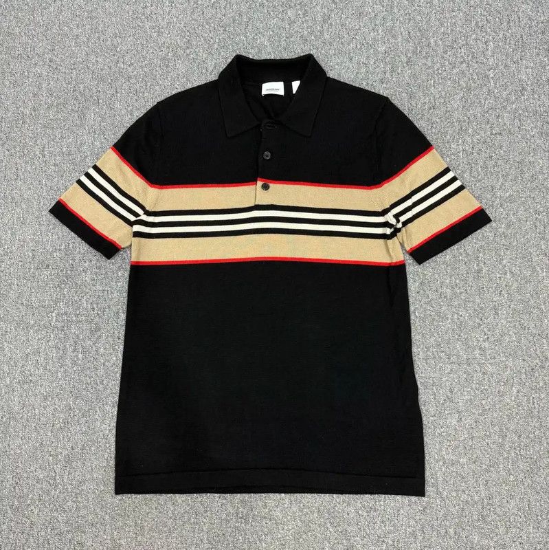 Burberry Burberry Multicolor Cashmere Polo Shirt Size US M / EU 48-50 / 2 - 1 Thumbnail