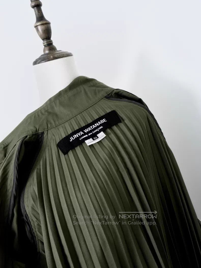 Junya Watanabe Junya Watanabe Military green accordion pleat trench coat Size XS / US 0-2 / IT 36-38 - 8 Thumbnail