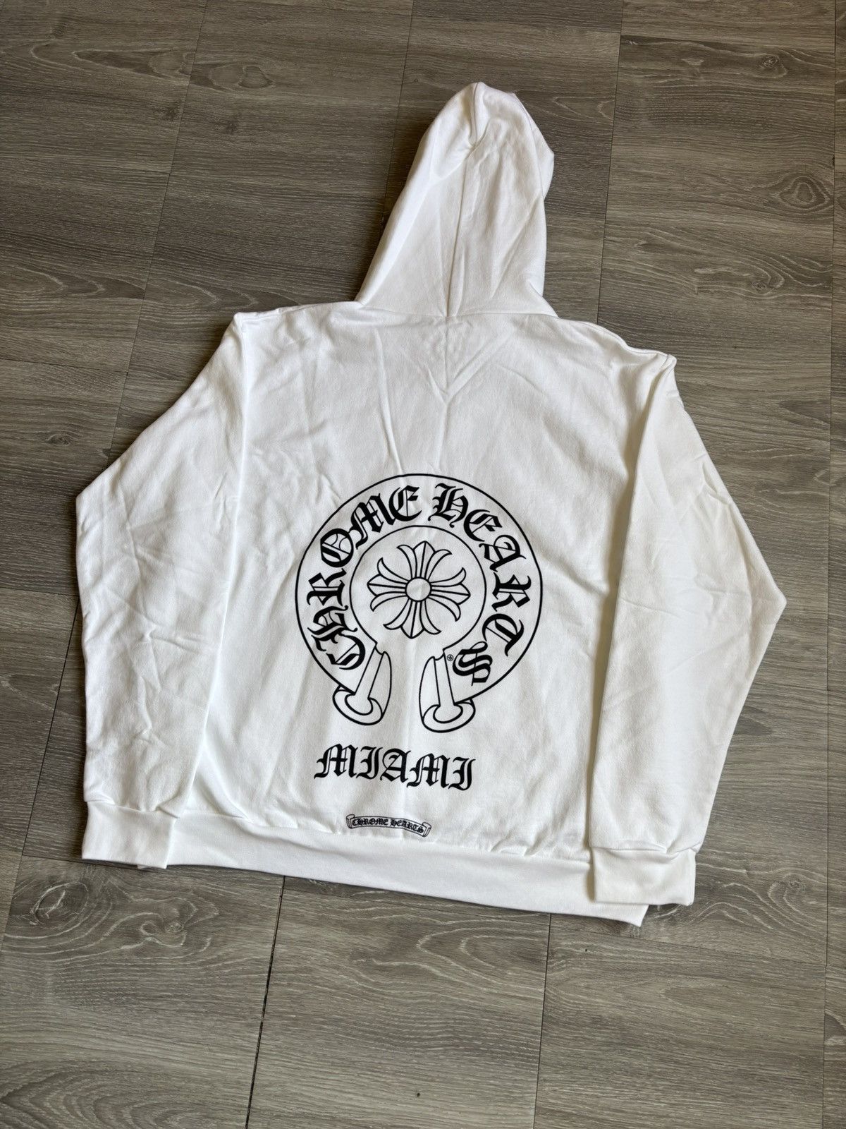 Chrome Hearts Chrome Hearts White Miami Horseshoe Hoodie Size US XL / EU 56 / 4 - 4 Thumbnail