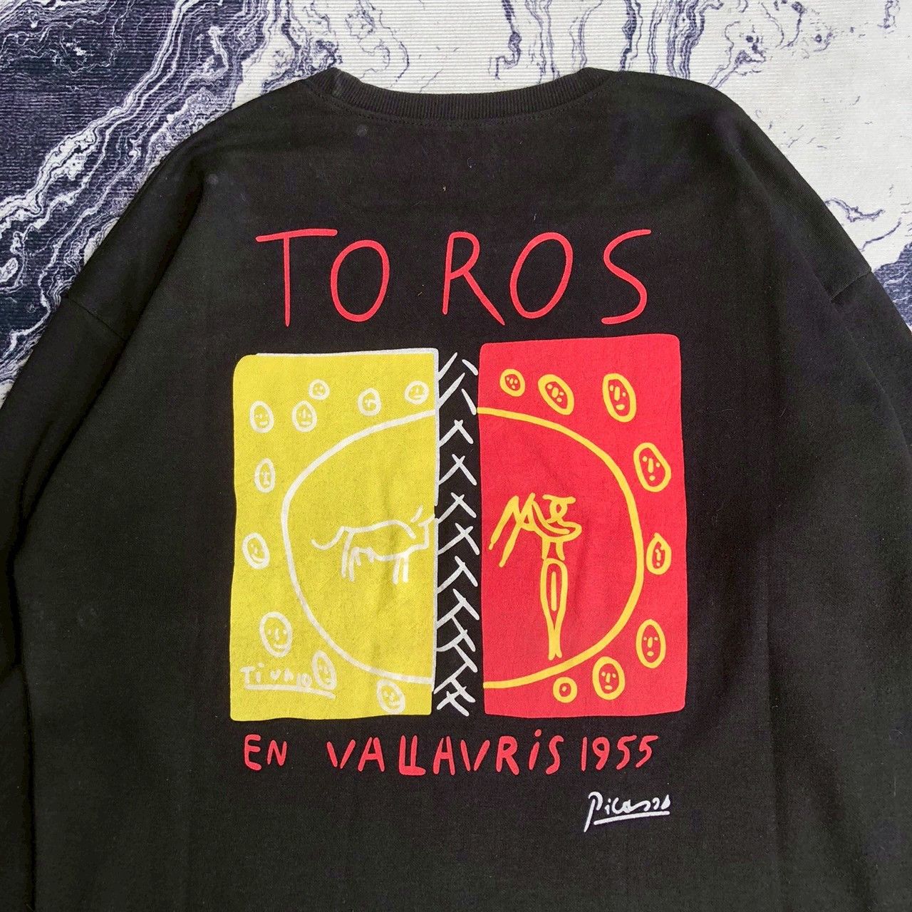 Vintage Vintage Picasso “Toros en Vallauris 1955” Longsleeve Tee Size US M / EU 48-50 / 2 - 2 Thumbnail