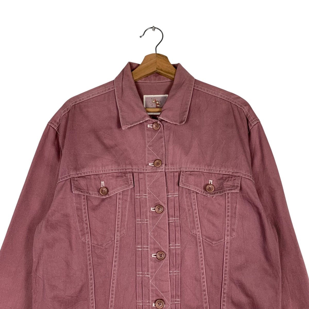 Japanese Brand KETTY Embroidery Big Logo Pink Jacket #1398-C63 Size M / US 6-8 / IT 42-44 - 4 Thumbnail