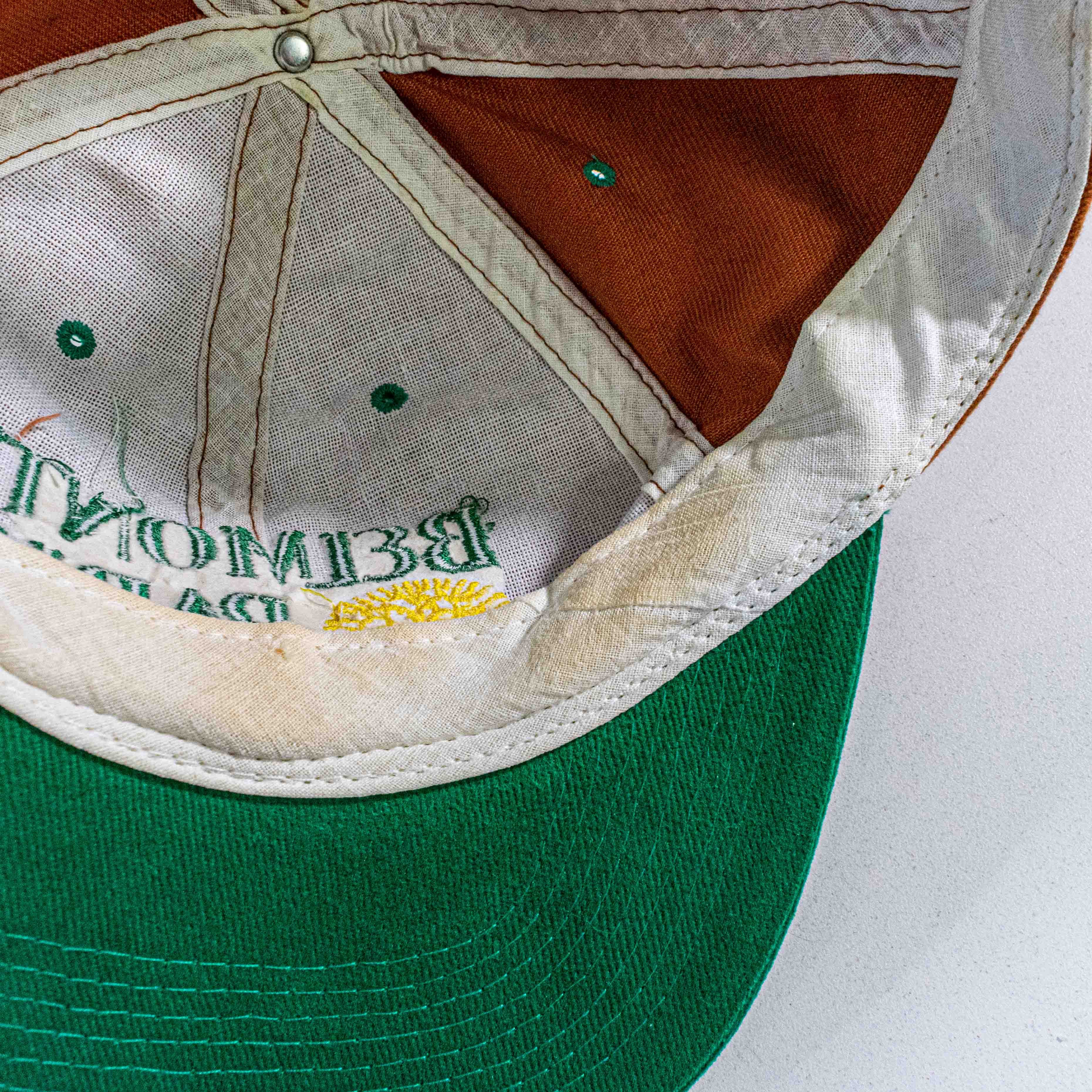 Vintage 90s Belmont Park Horse Racing Snapback Hat Orange Green Size ONE SIZE - 9 Thumbnail