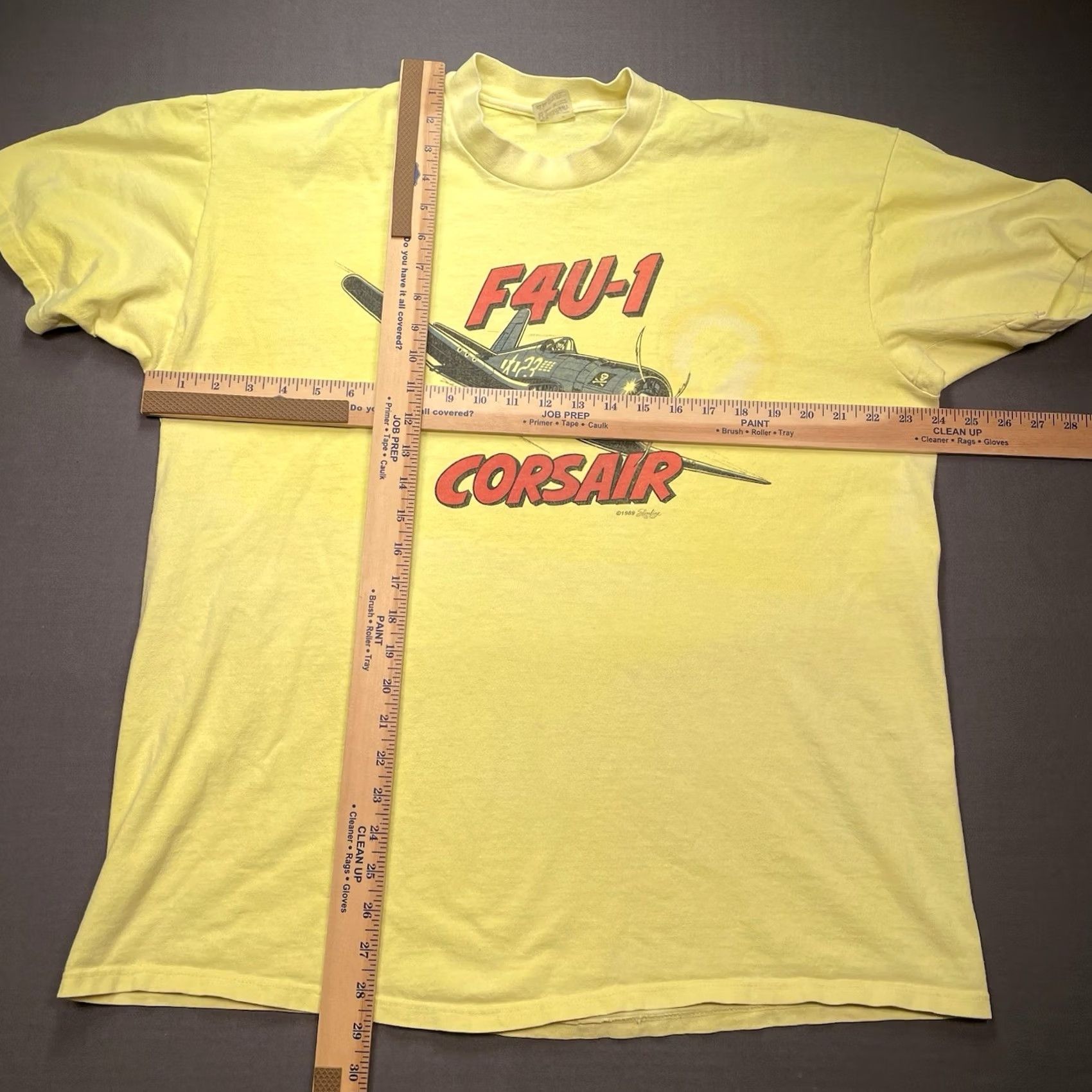 Vintage VINTAGE World War 2 Shirt Mens 2XL Goodyear 80s Military Plane Tee Yellow Size US XXL / EU 58 / 5 - 4 Thumbnail