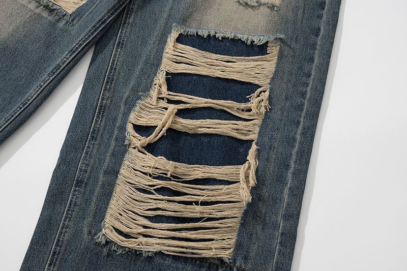 Vintage American men's high street style loose ripped jeans Size US 32 / EU 48 - 5 Thumbnail